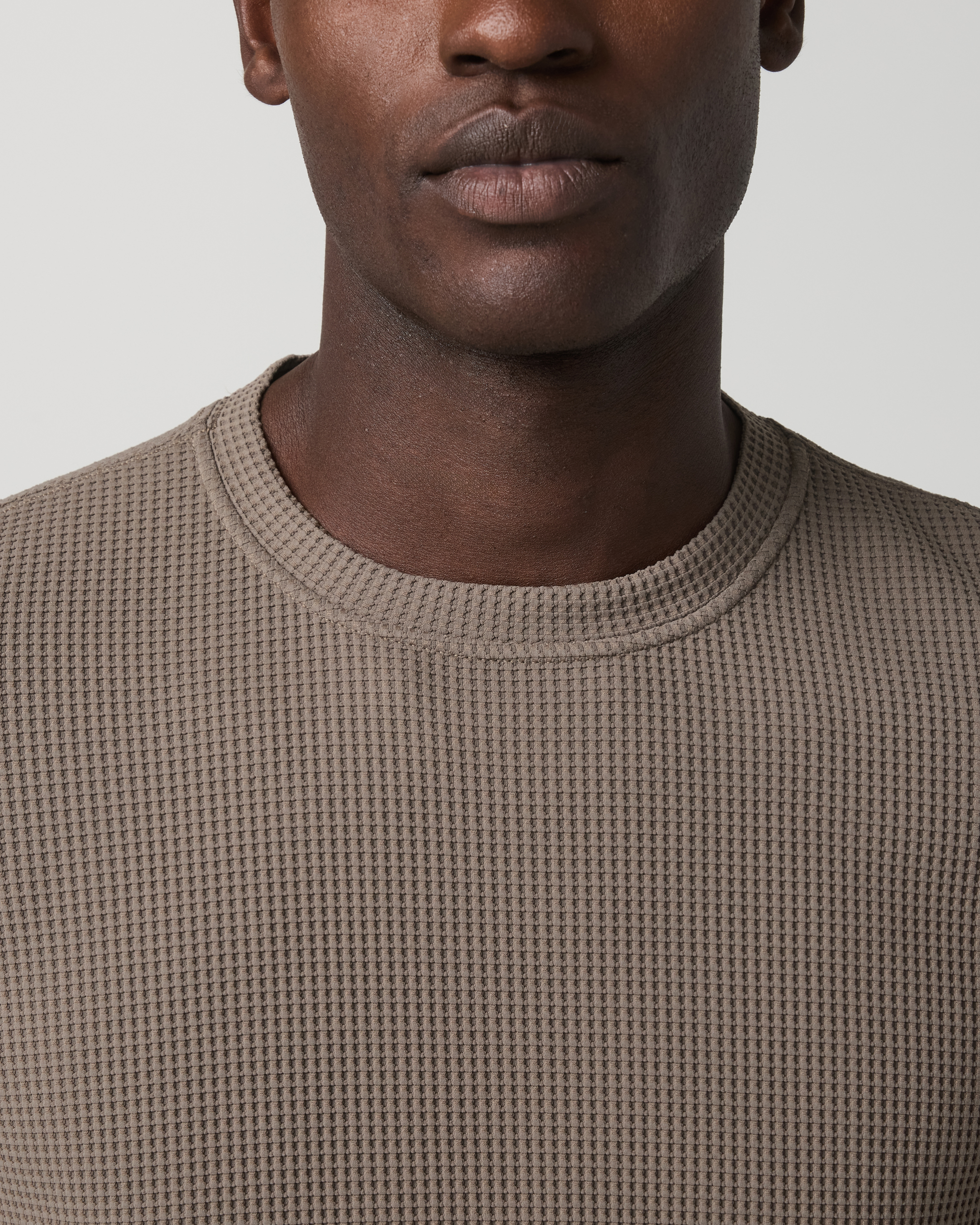 Short Sleeve Lightweight Tech Waffle Tee - Relaxed Fit | Bark - Image 2