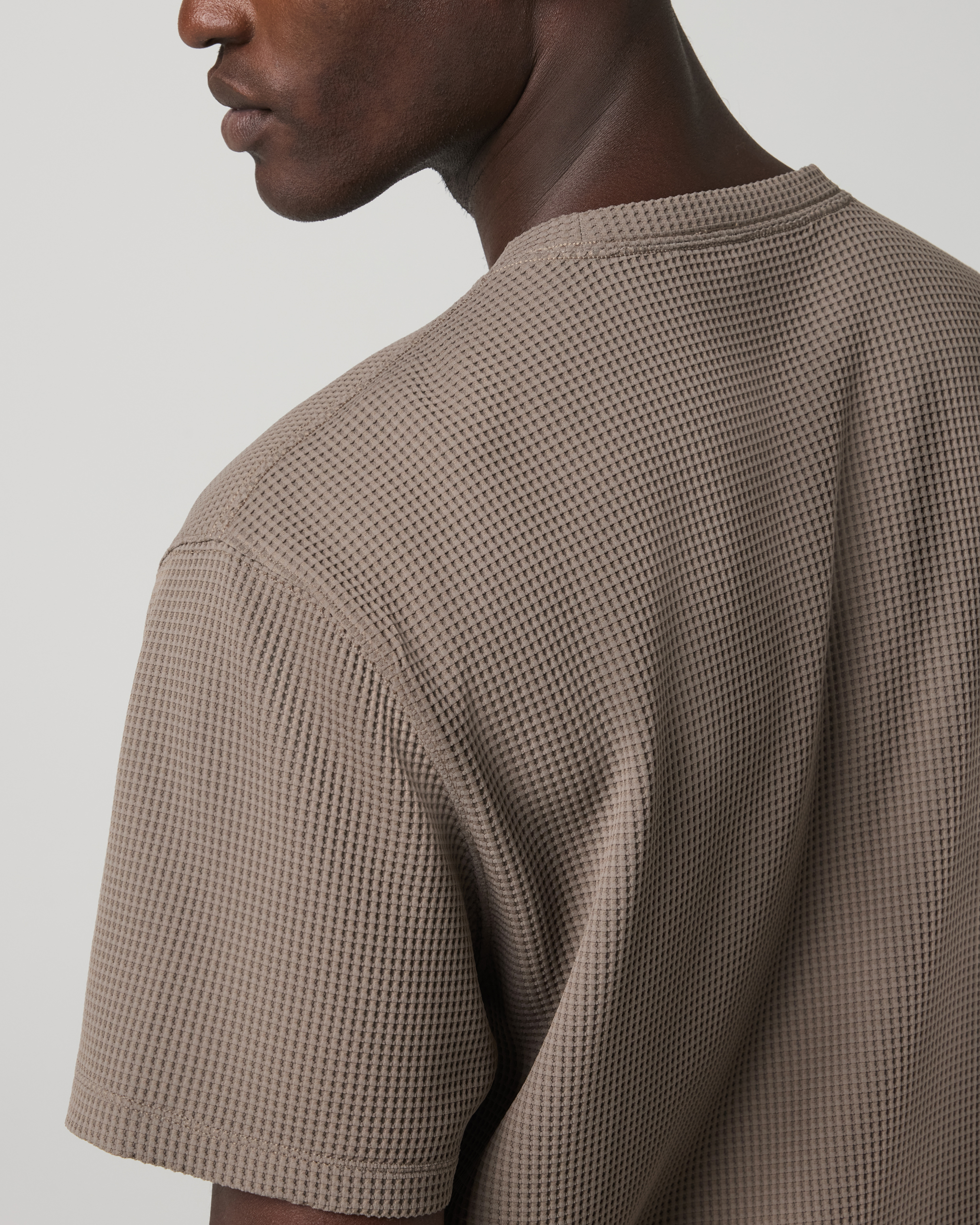 Short Sleeve Lightweight Tech Waffle Tee - Relaxed Fit | Bark - Image 5