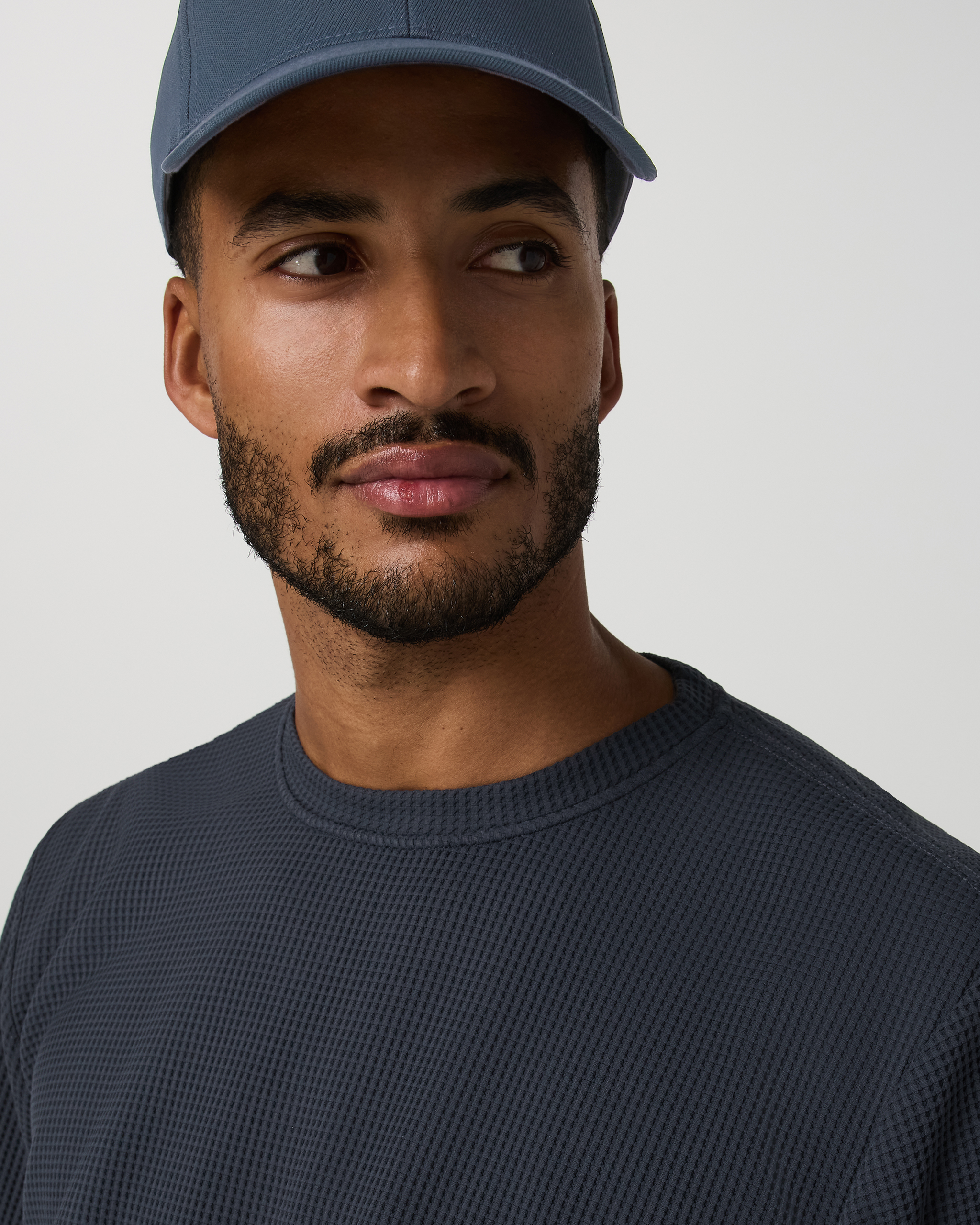Short Sleeve Lightweight Tech Waffle Tee - Relaxed Fit | Navy - Image 5