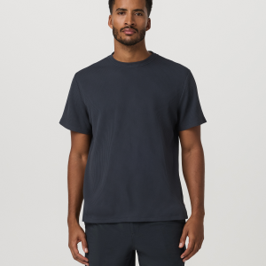 Short Sleeve Lightweight Tech Waffle Tee - Relaxed Fit | Navy