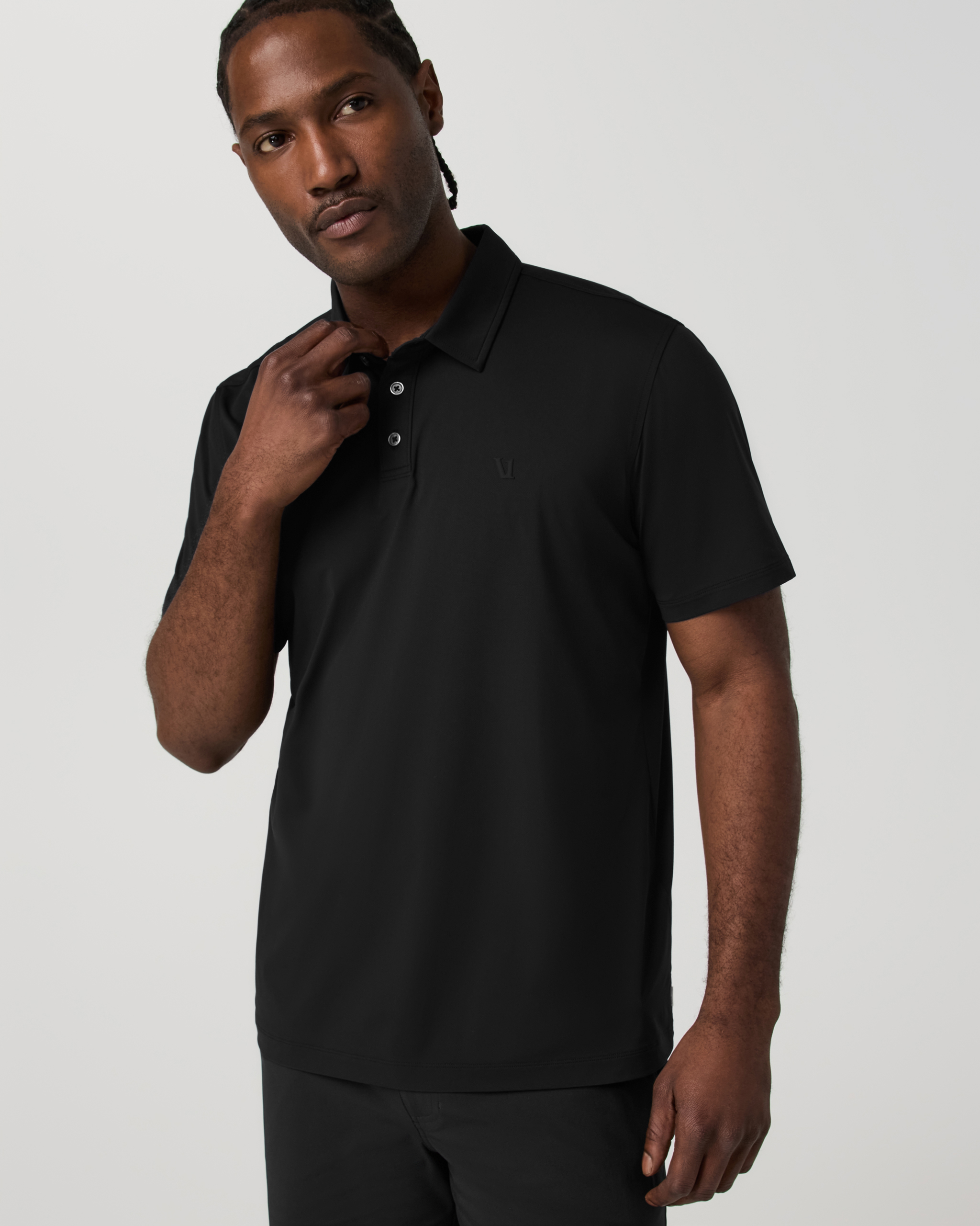 Short Sleeve Travellite Polo | Black - Image 2