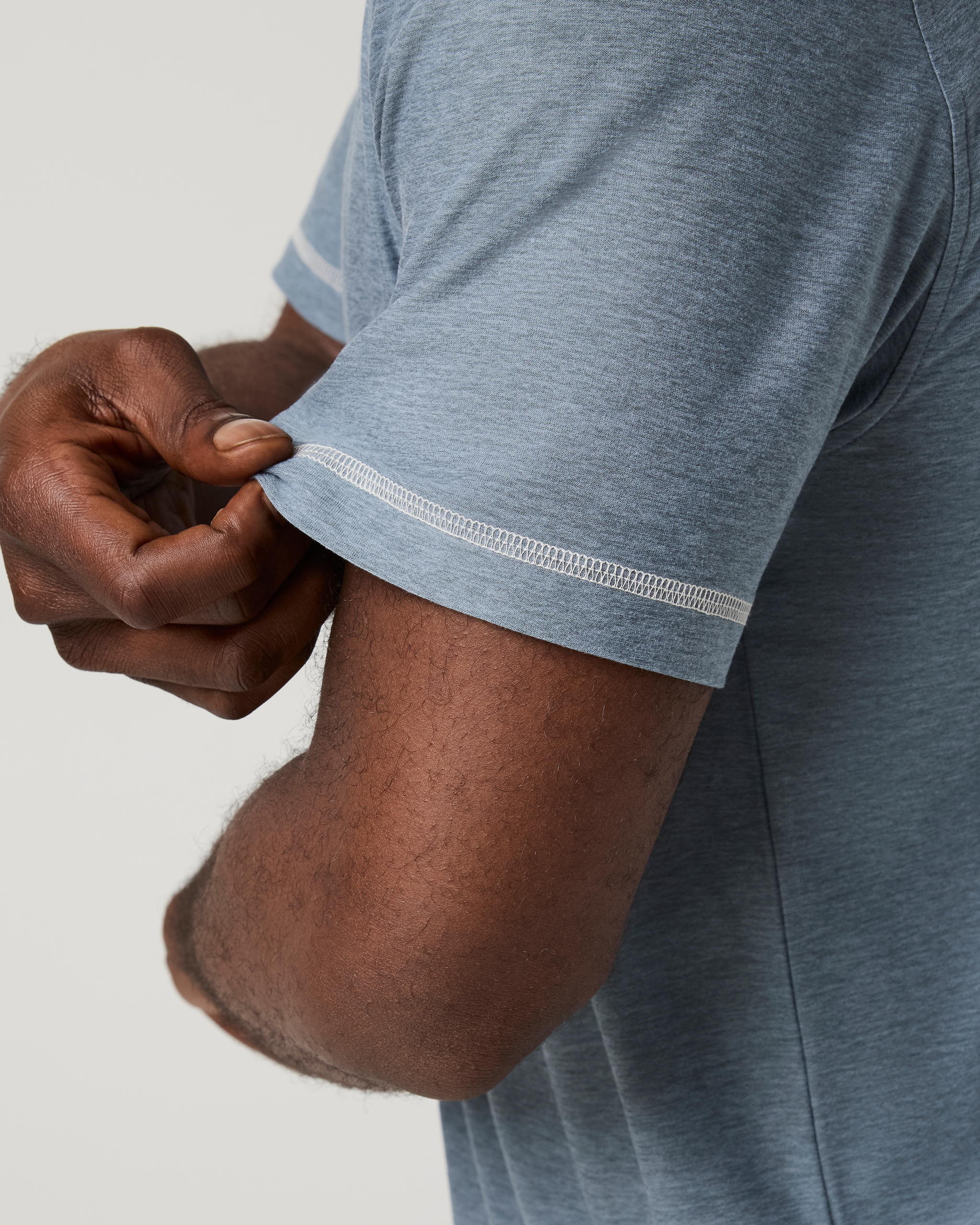 Short Sleeve Strato Tech Tee - Contrast | Waterfall Heather - Image 3