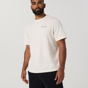 Short Sleeve Heavyweight Cotton Graphic Tee | Ivory