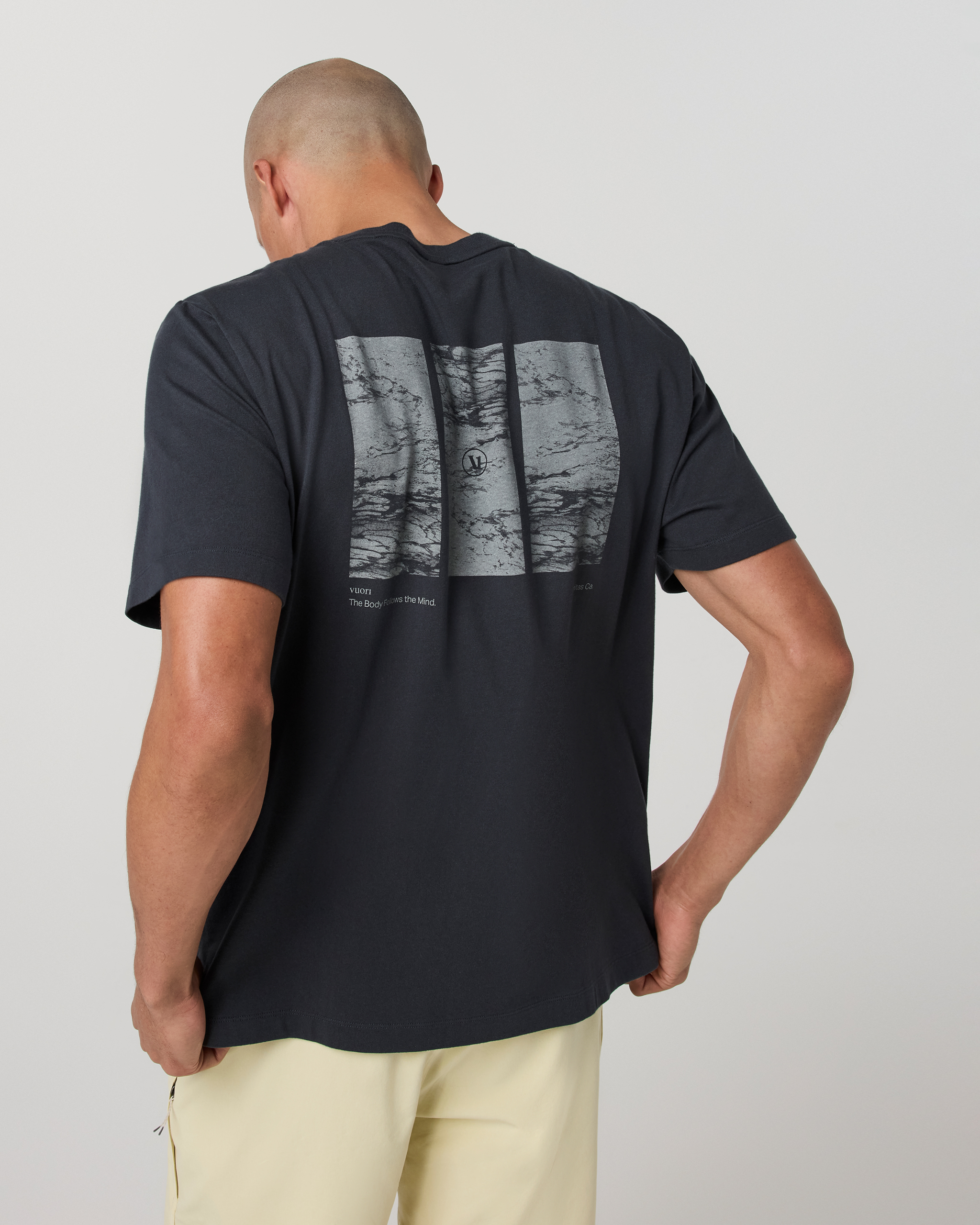 Short Sleeve Heavyweight Cotton Graphic Tee | Navy - Image 2