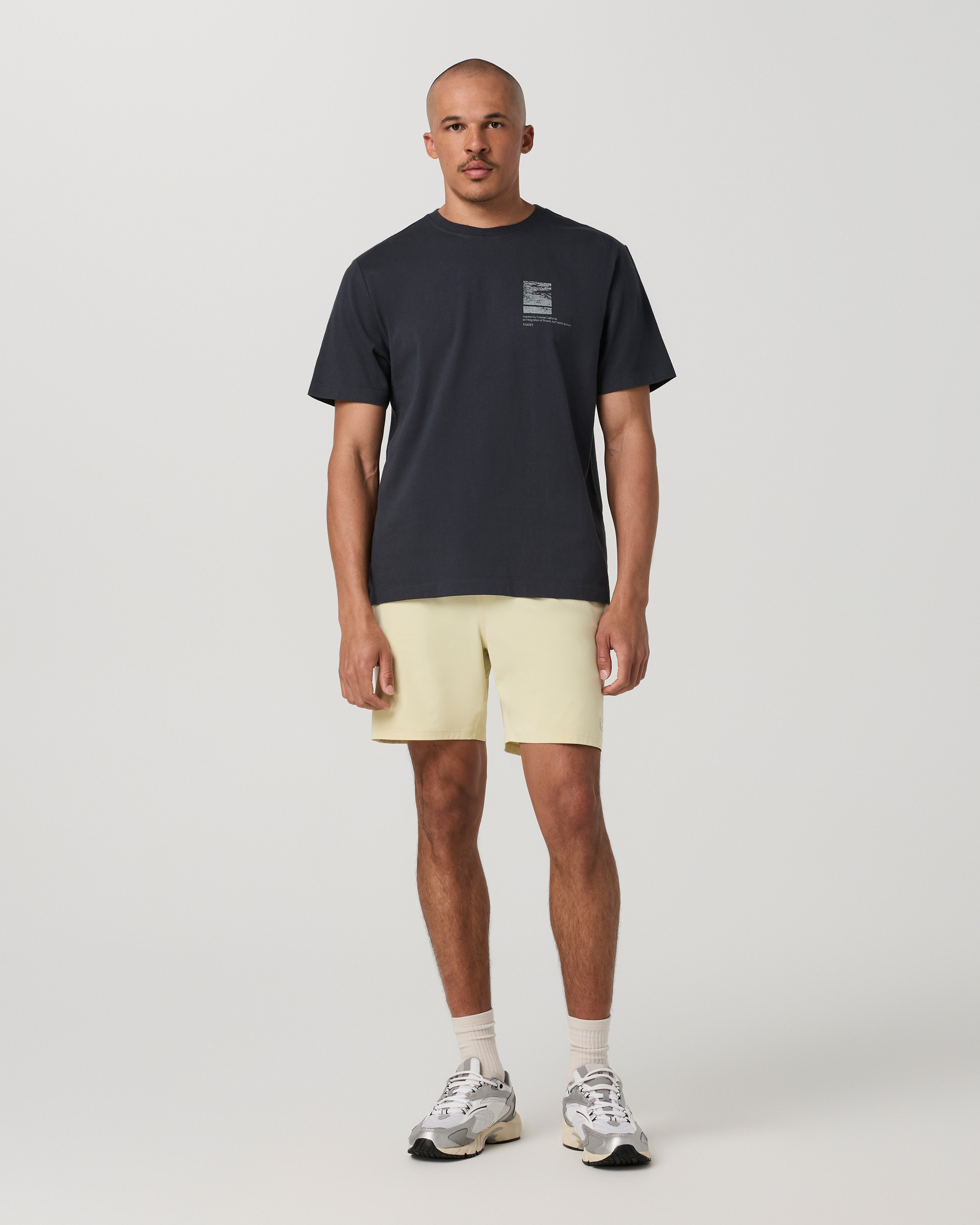 Short Sleeve Heavyweight Cotton Graphic Tee | Navy - Image 4