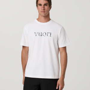 Short Sleeve Heavyweight Cotton Graphic Tee | White Logo Graphic