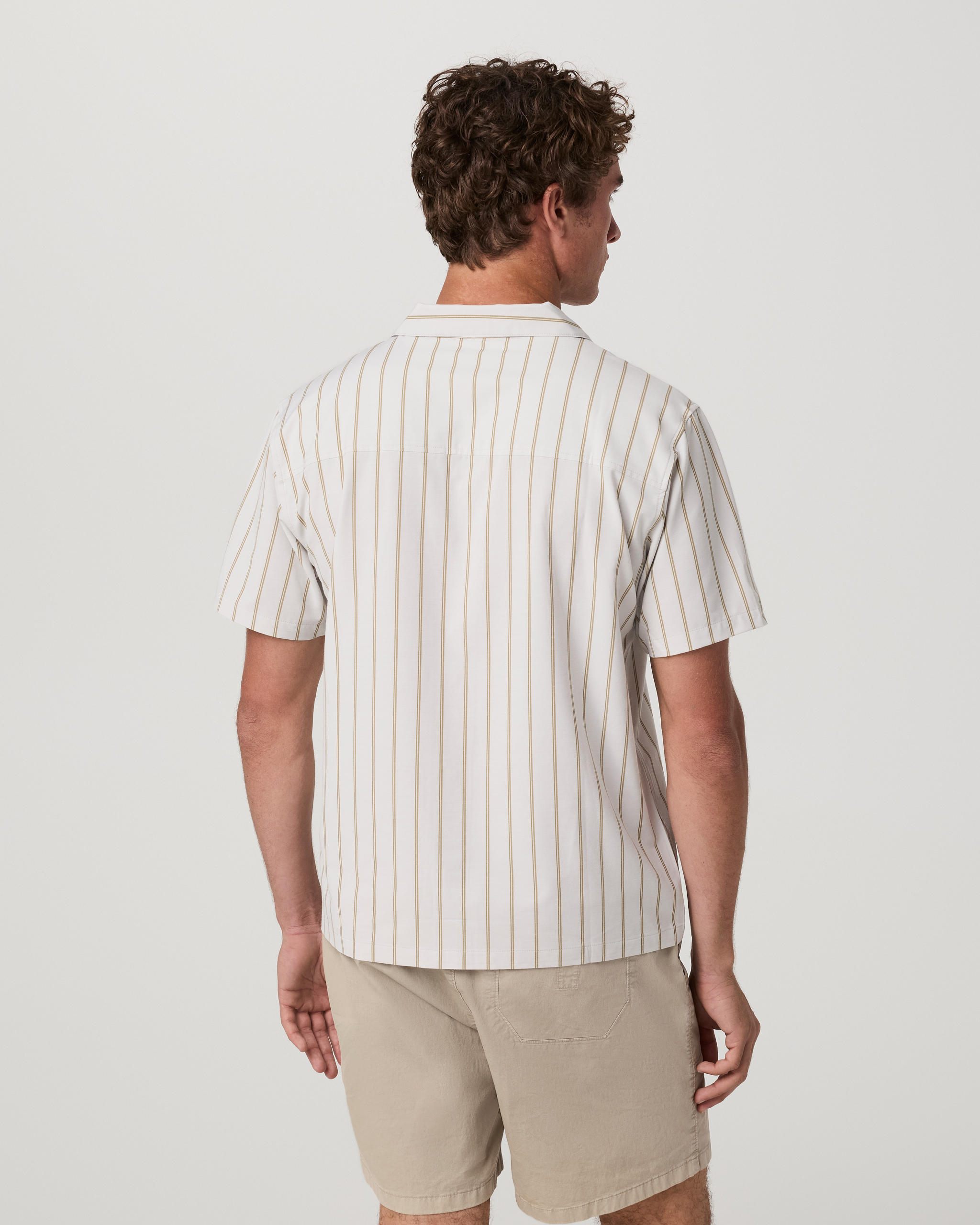 Short Sleeve Bridge Shirt - Camp Collar | Salt Marina Stripe - Image 5