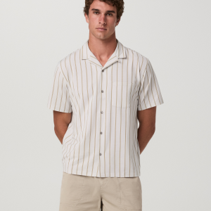 Short Sleeve Bridge Shirt - Camp Collar | Salt Marina Stripe
