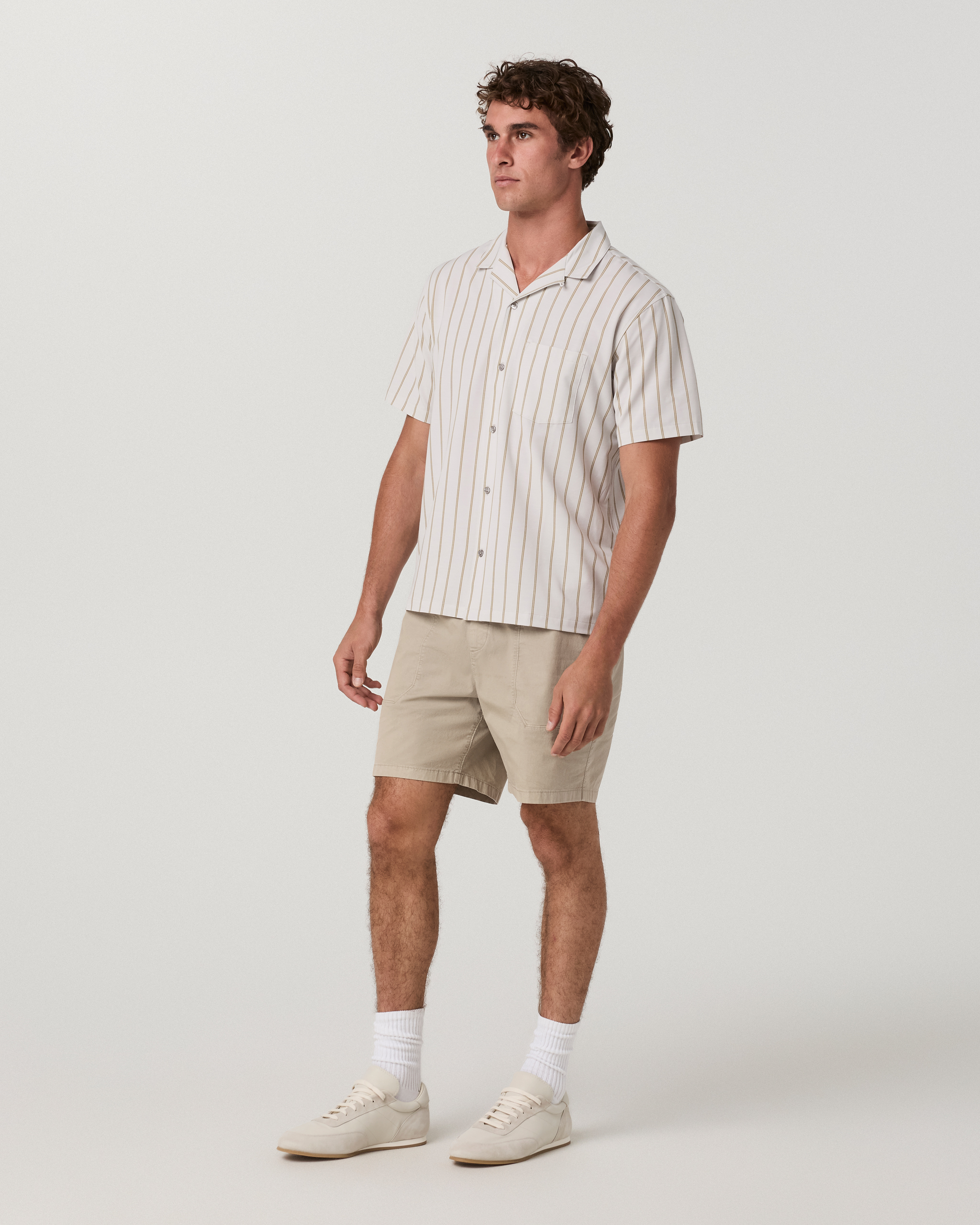 Short Sleeve Bridge Shirt - Camp Collar | Salt Marina Stripe - Image 6