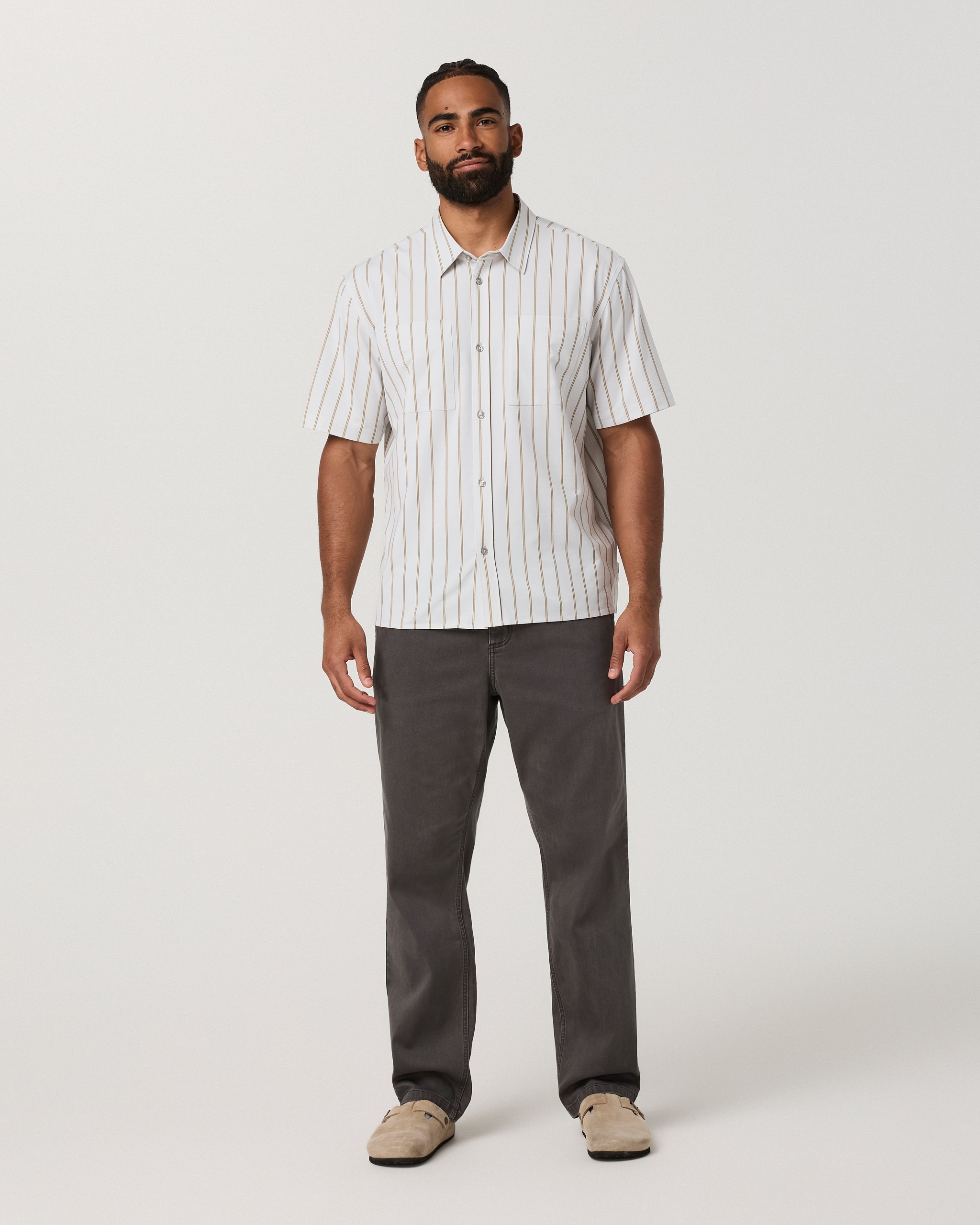 Short Sleeve Bridge Button Down - Relaxed Fit | Salt Marina Stripe - Image 4