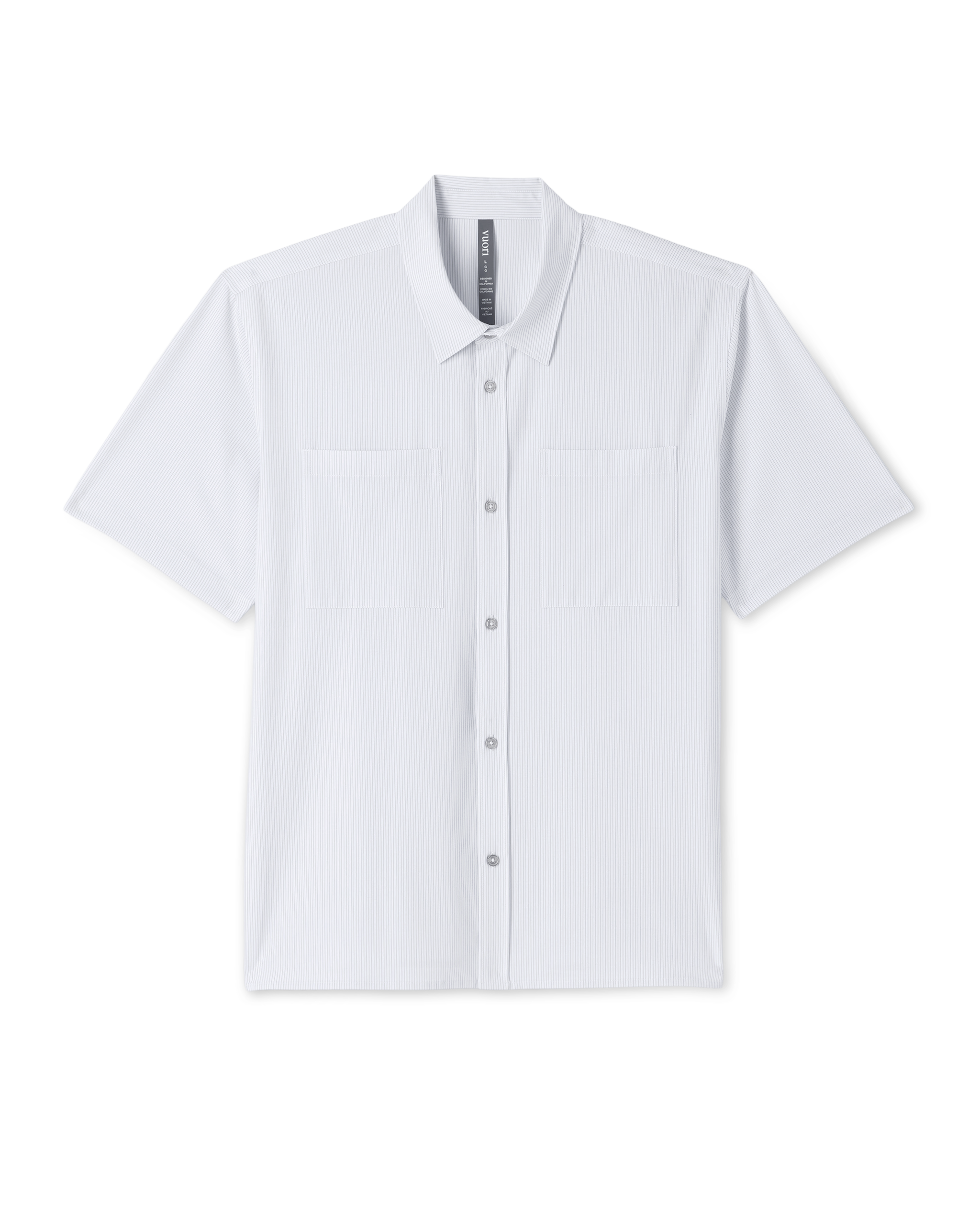 Short Sleeve Bridge Button Down - Relaxed Fit | White Dune Stripe - Image 6