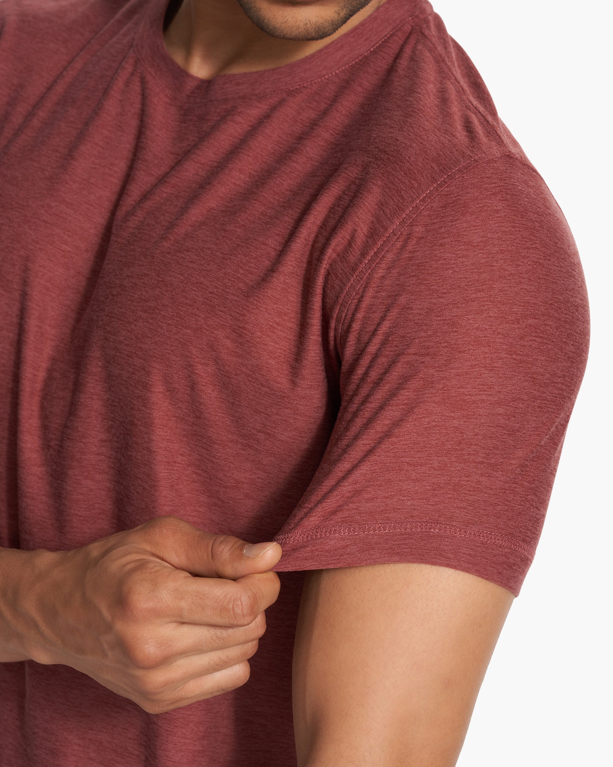 Strato Tech Tee | Earth Red Heather - Image 2