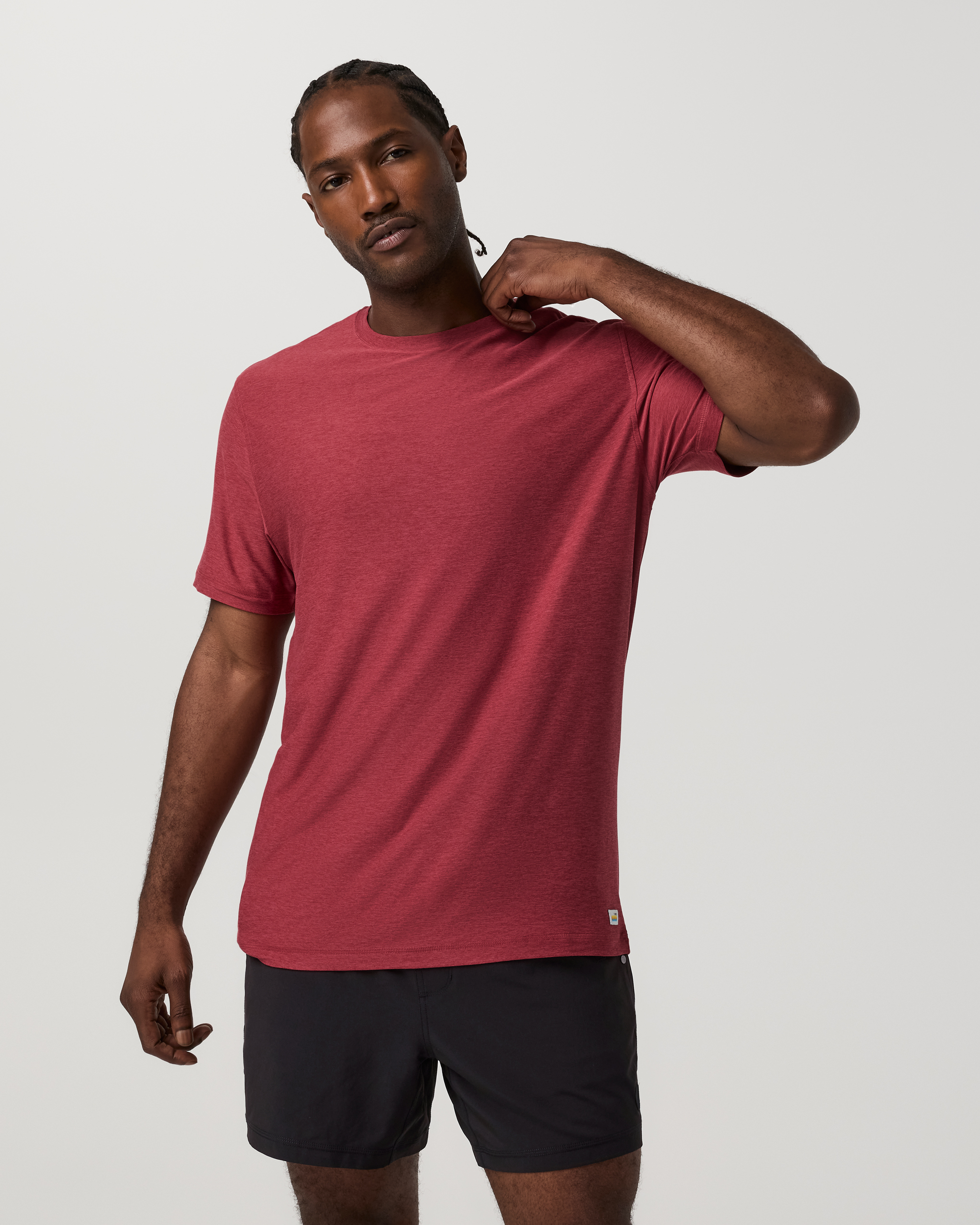 Strato Tech Tee | Sour Cherry Heather - Image 2