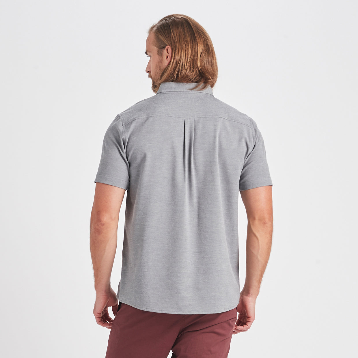 Bishop Short-Sleeve Button-Down | Light Grey - Image 3