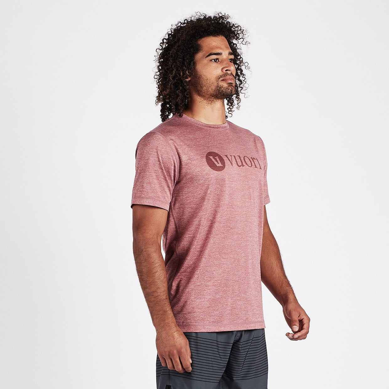 V1 Vuori Tech Tee | Saltwater Red Heather - Image 2