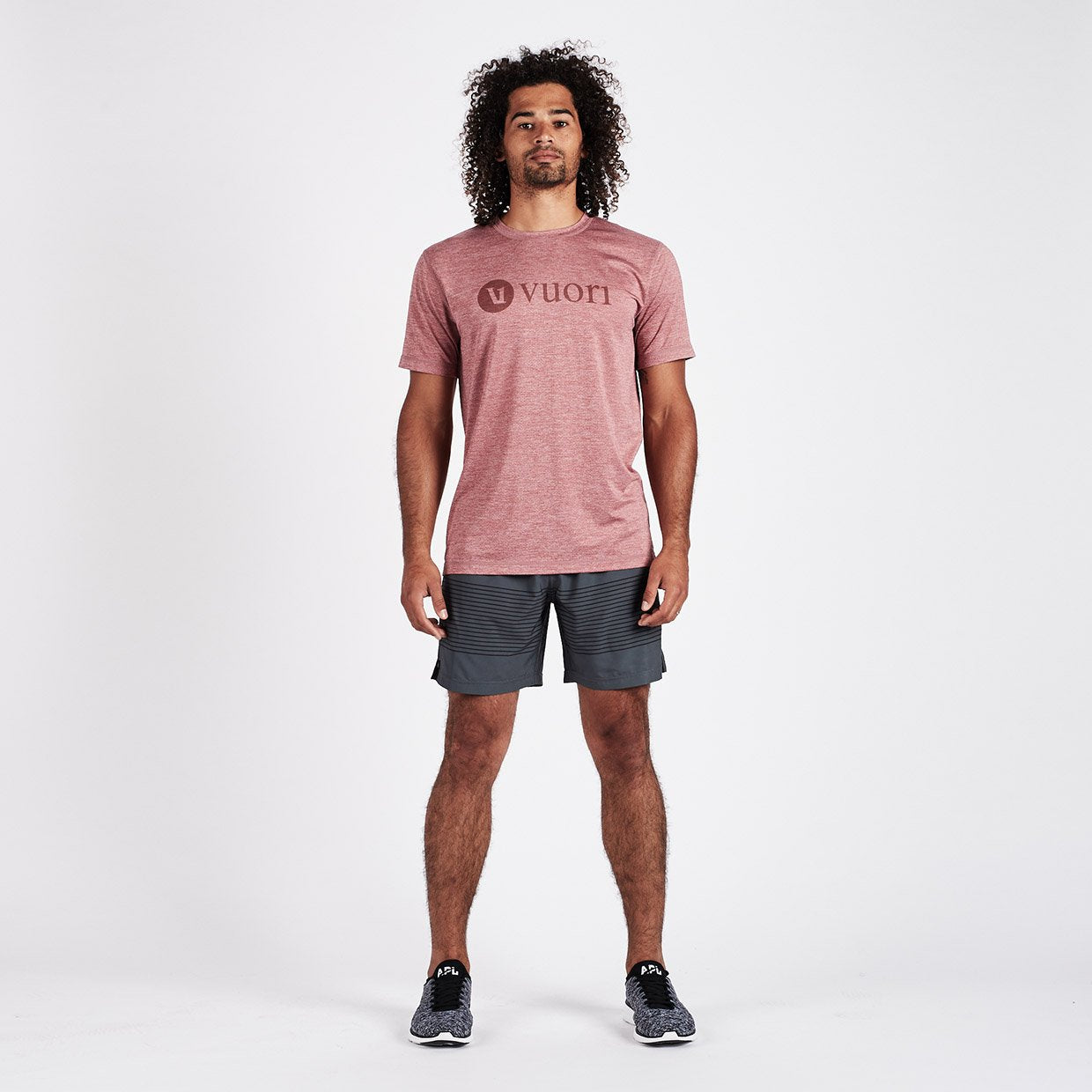 V1 Vuori Tech Tee | Saltwater Red Heather - Image 4