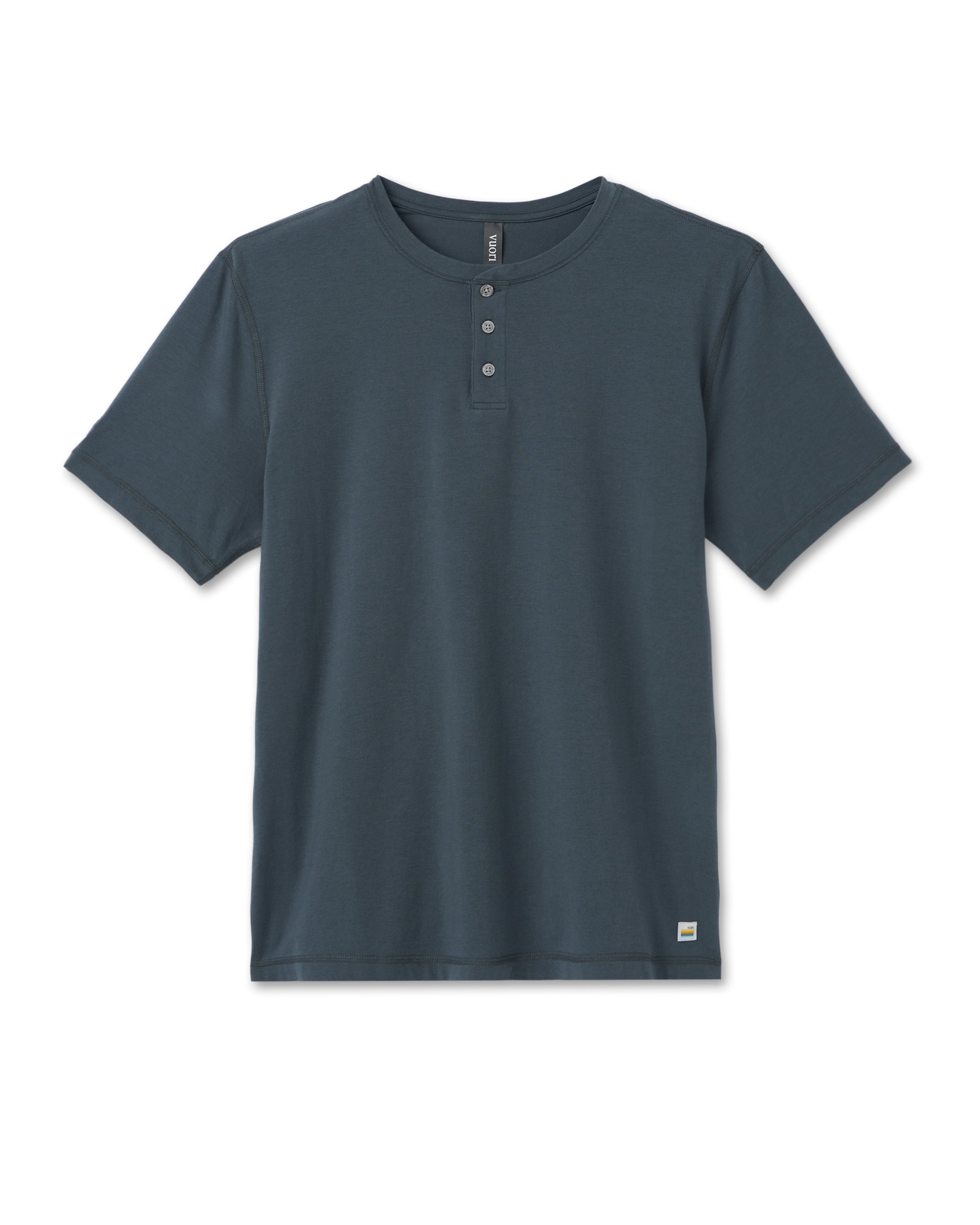 Short Sleeve Tuvalu Henley | Lake - Image 6