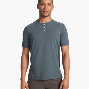 Short Sleeve Tuvalu Henley | Lake
