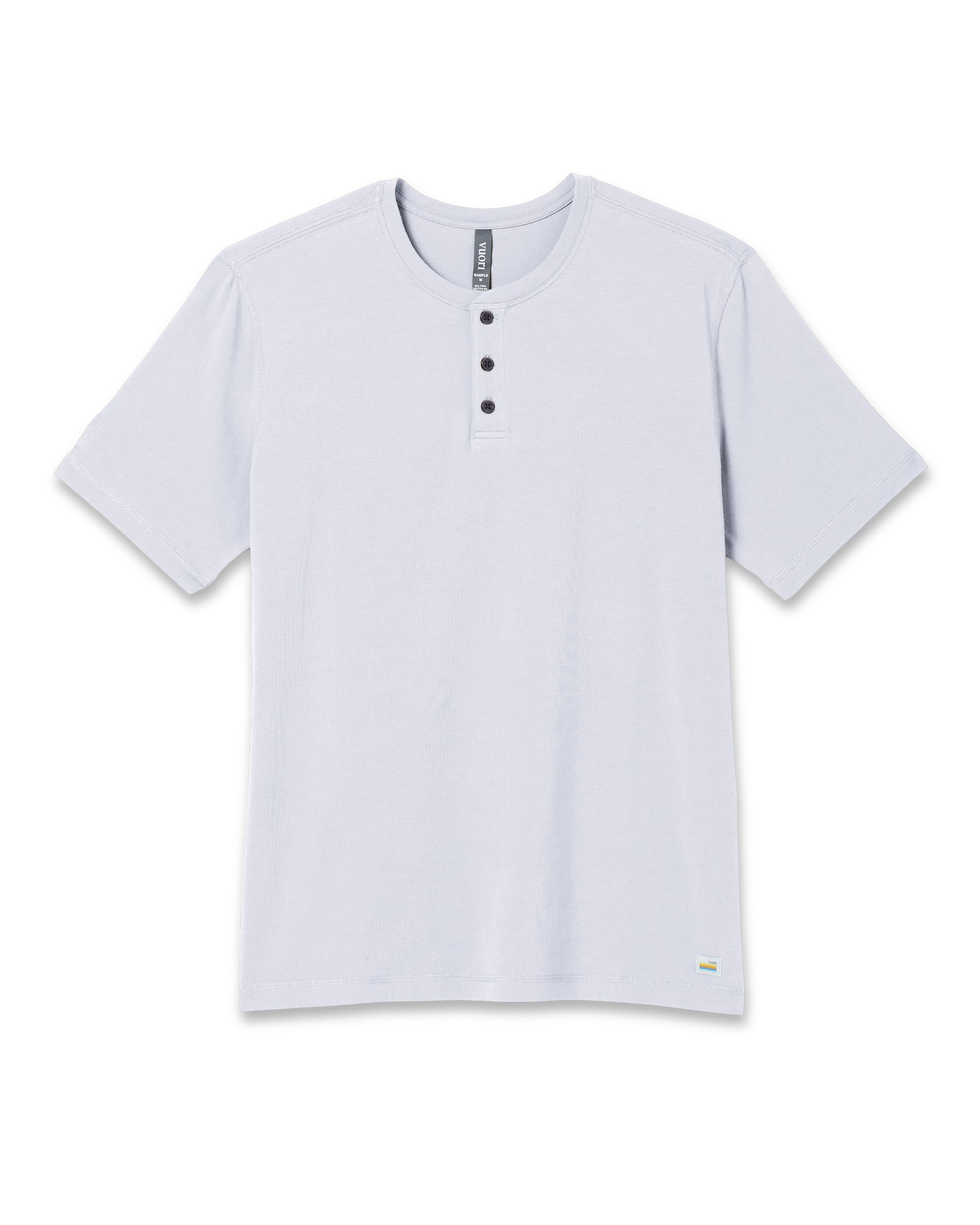 Short-Sleeve Tuvalu Henley | Frost Grey - Image 4
