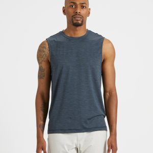 Zephyr Muscle Tee | Indigo Heather