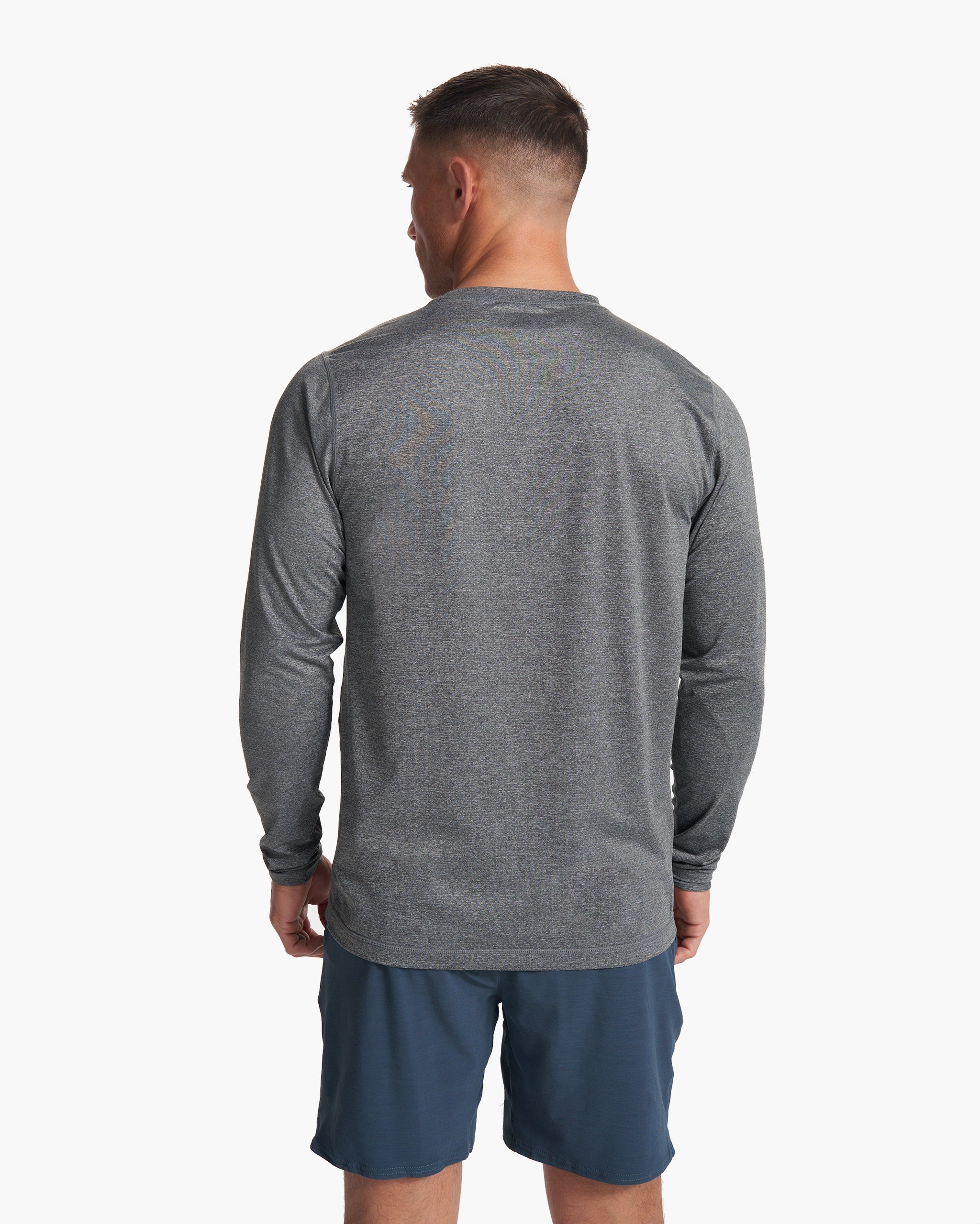 Long-Sleeve Tradewind Performance Tee | Heather Grey - Image 3