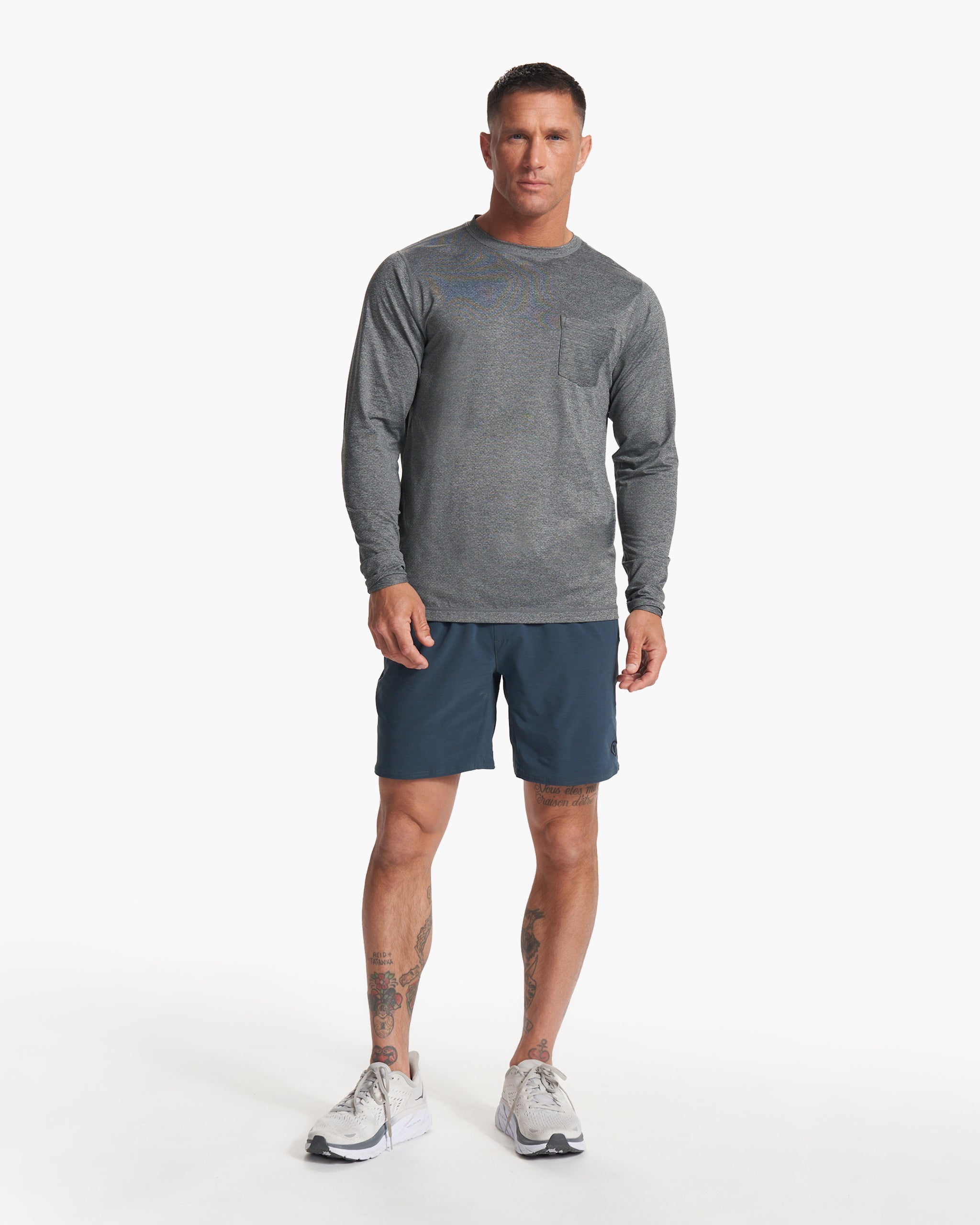 Long-Sleeve Tradewind Performance Tee | Heather Grey - Image 4