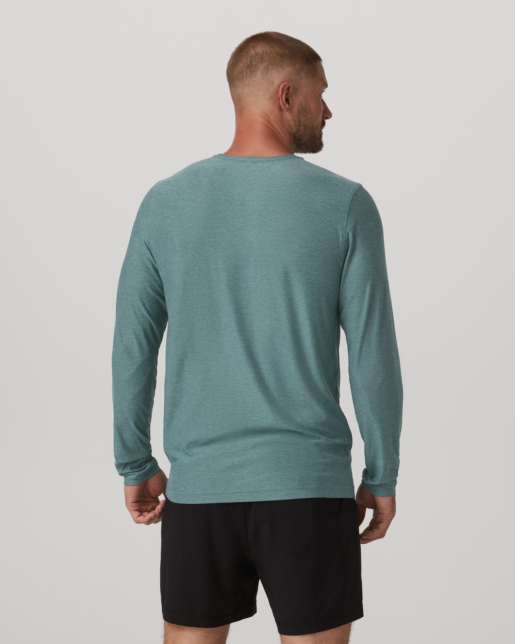 Long Sleeve Strato Tech Tee | Bluegrass Heather - Image 3