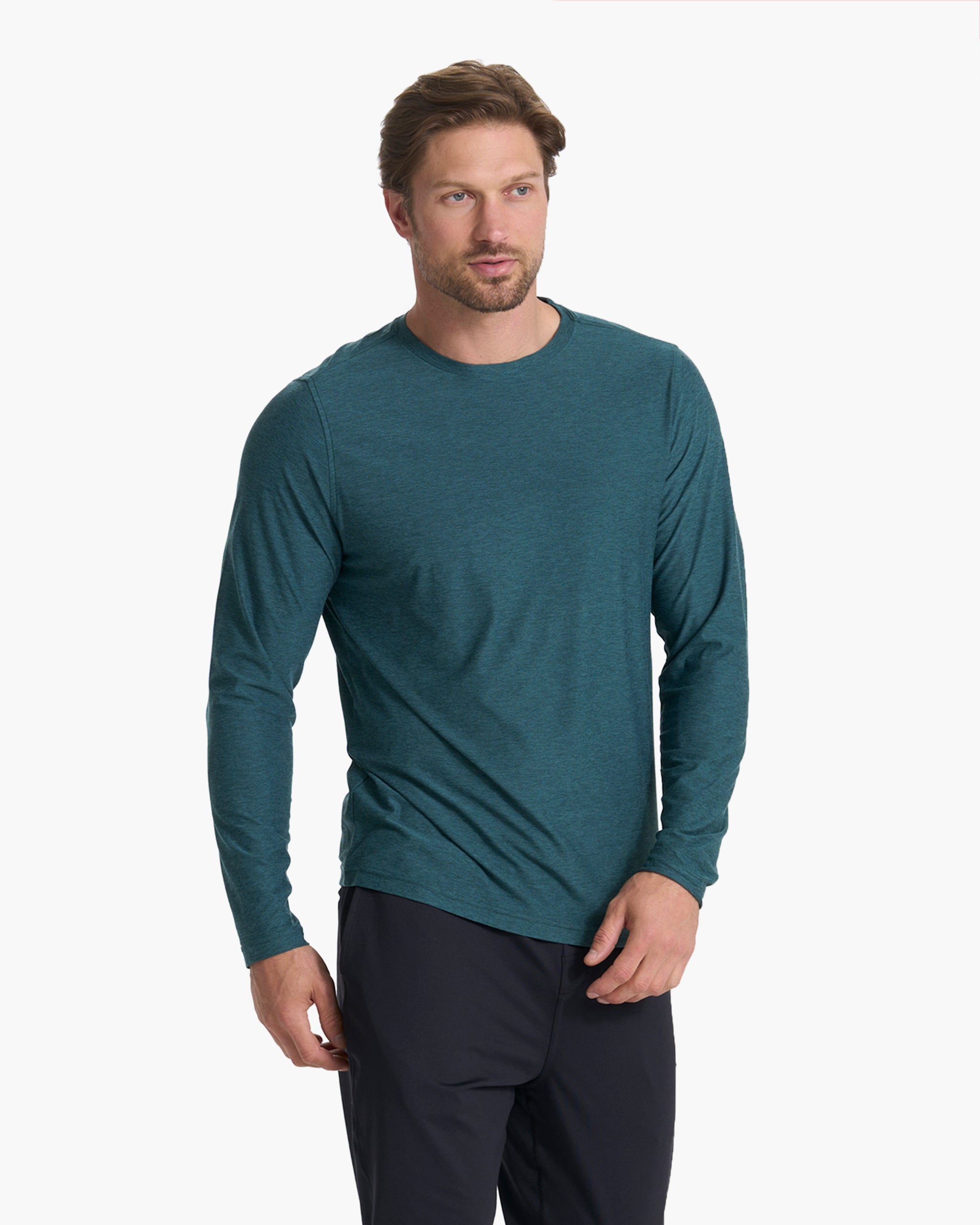 Long Sleeve Strato Tech Tee | Beryl Heather - Image 2