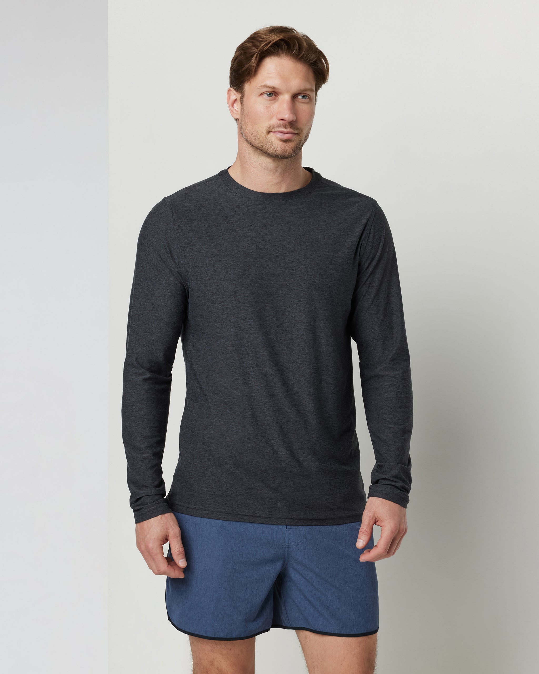 Long Sleeve Strato Tech Tee | Charcoal Heather