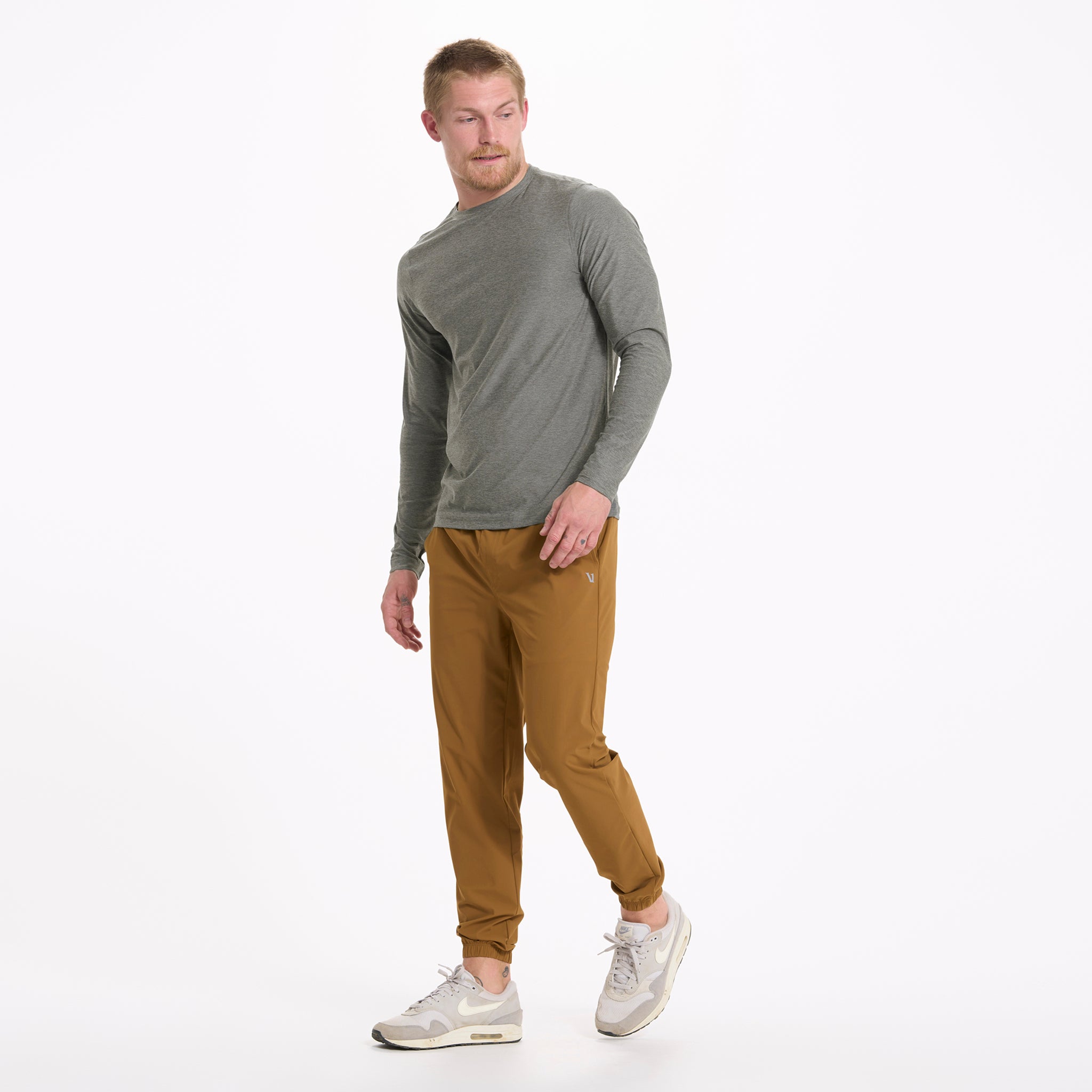 Long Sleeve Strato Tech Tee | Dusty Pine Heather - Image 4