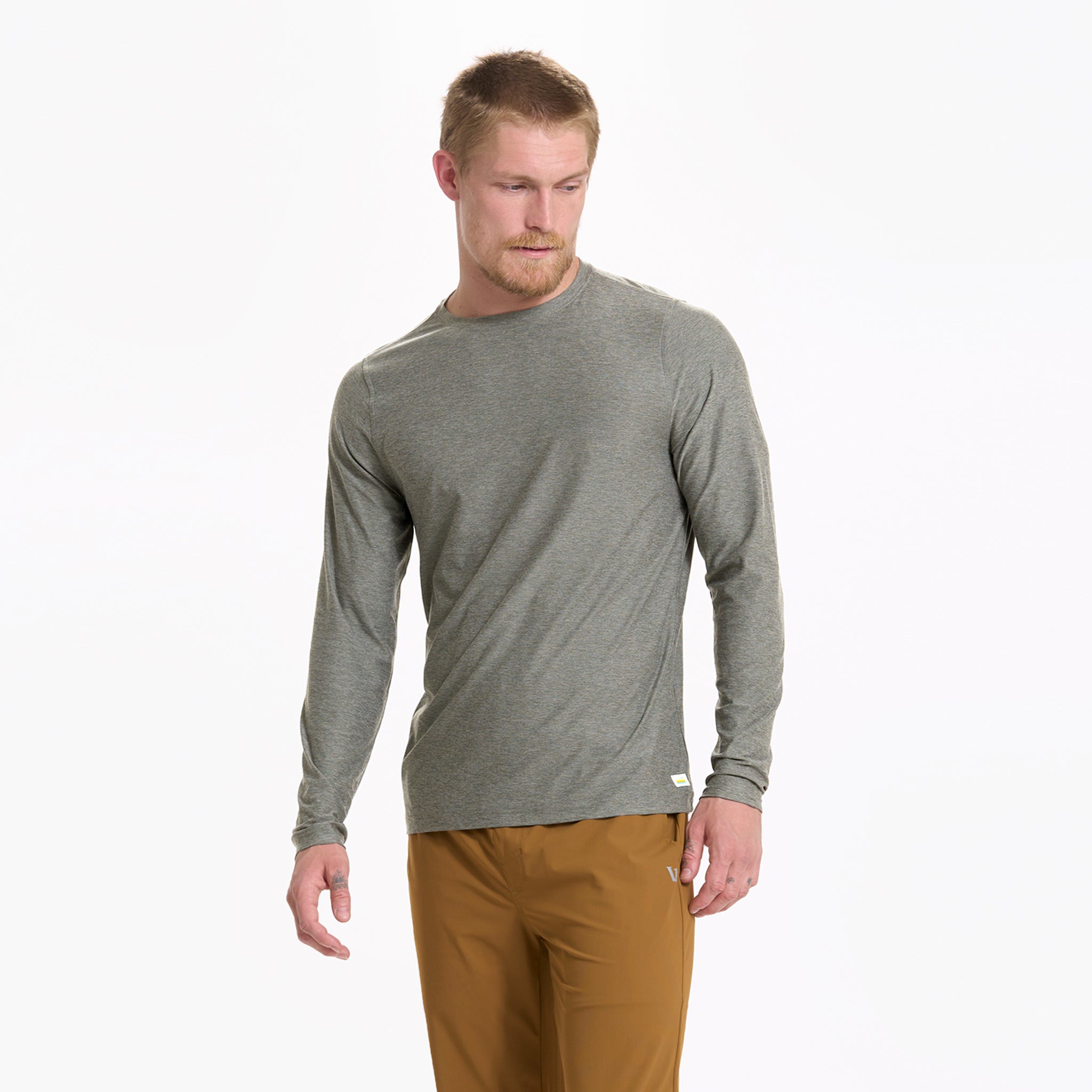 Long Sleeve Strato Tech Tee | Dusty Pine Heather - Image 2