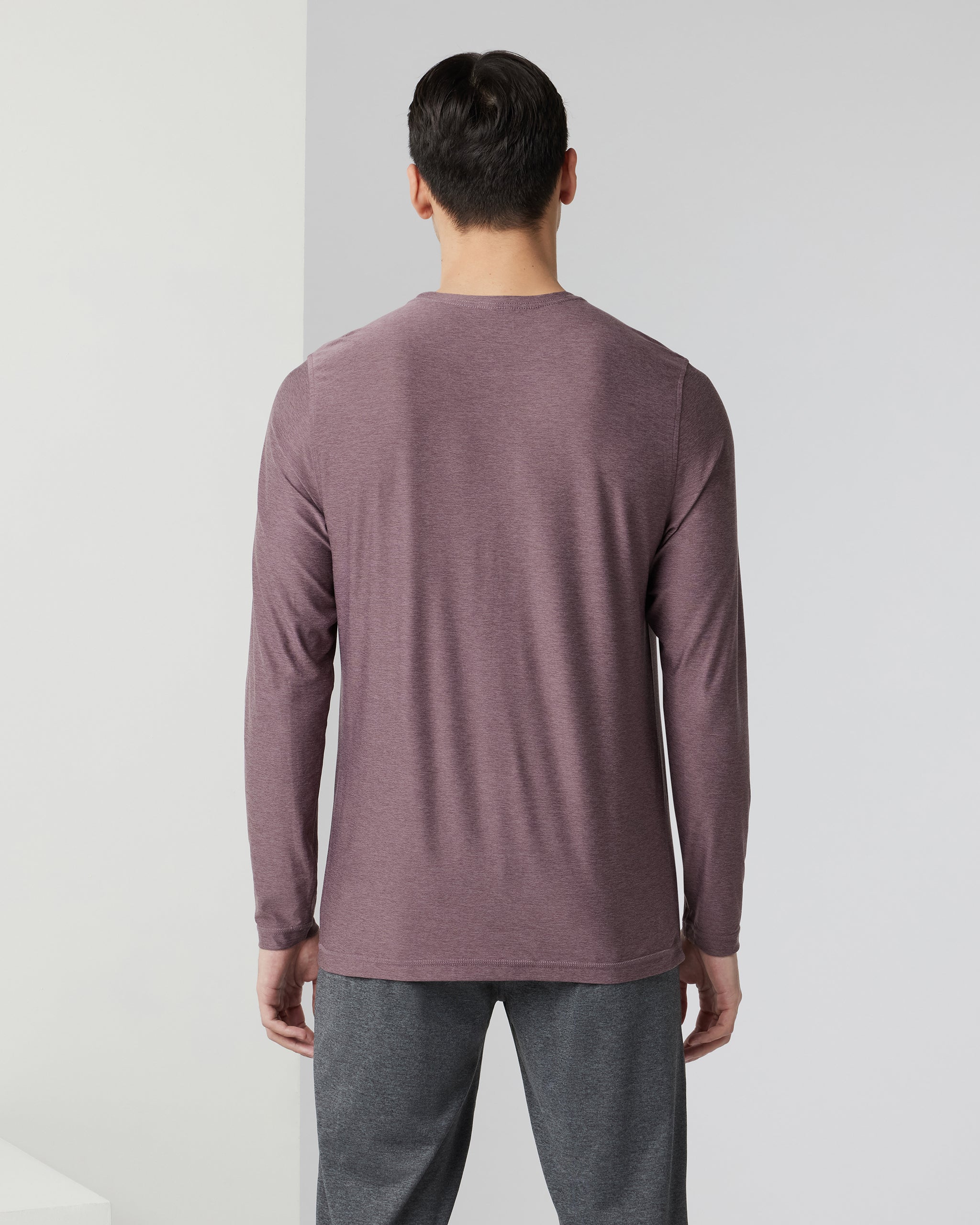 Long Sleeve Strato Tech Tee | Elderberry Heather - Image 2