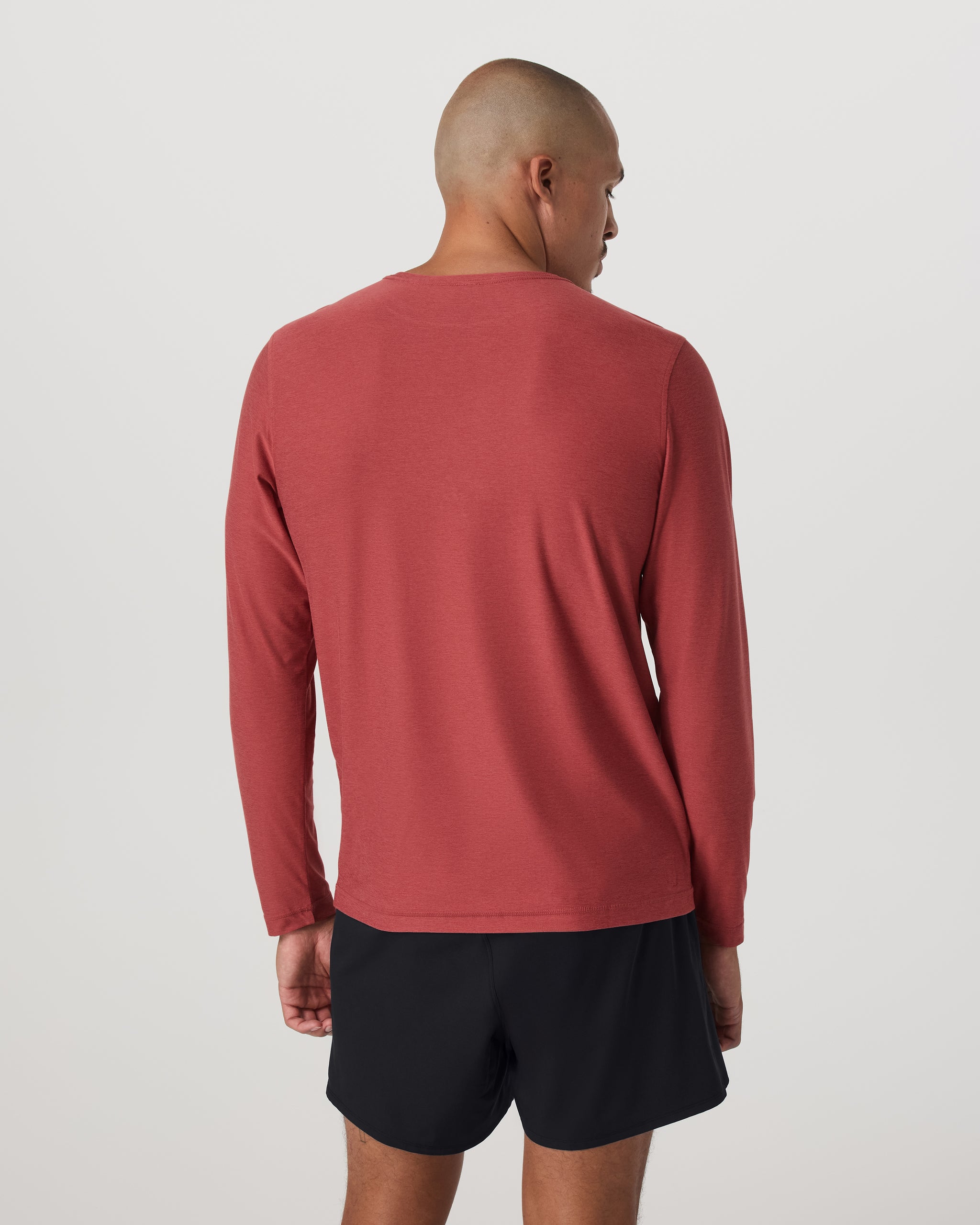 Long Sleeve Strato Tech Tee | Fire Heather - Image 3
