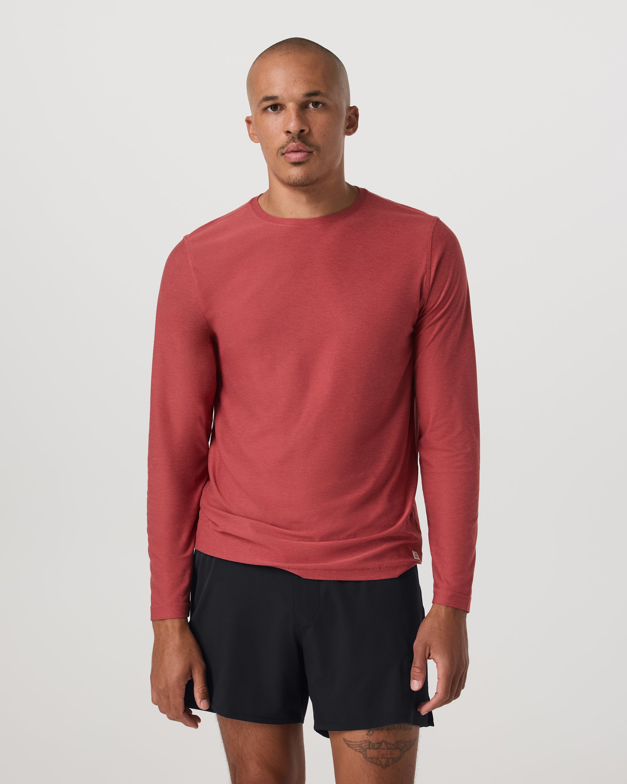 Long Sleeve Strato Tech Tee | Fire Heather - Image 2