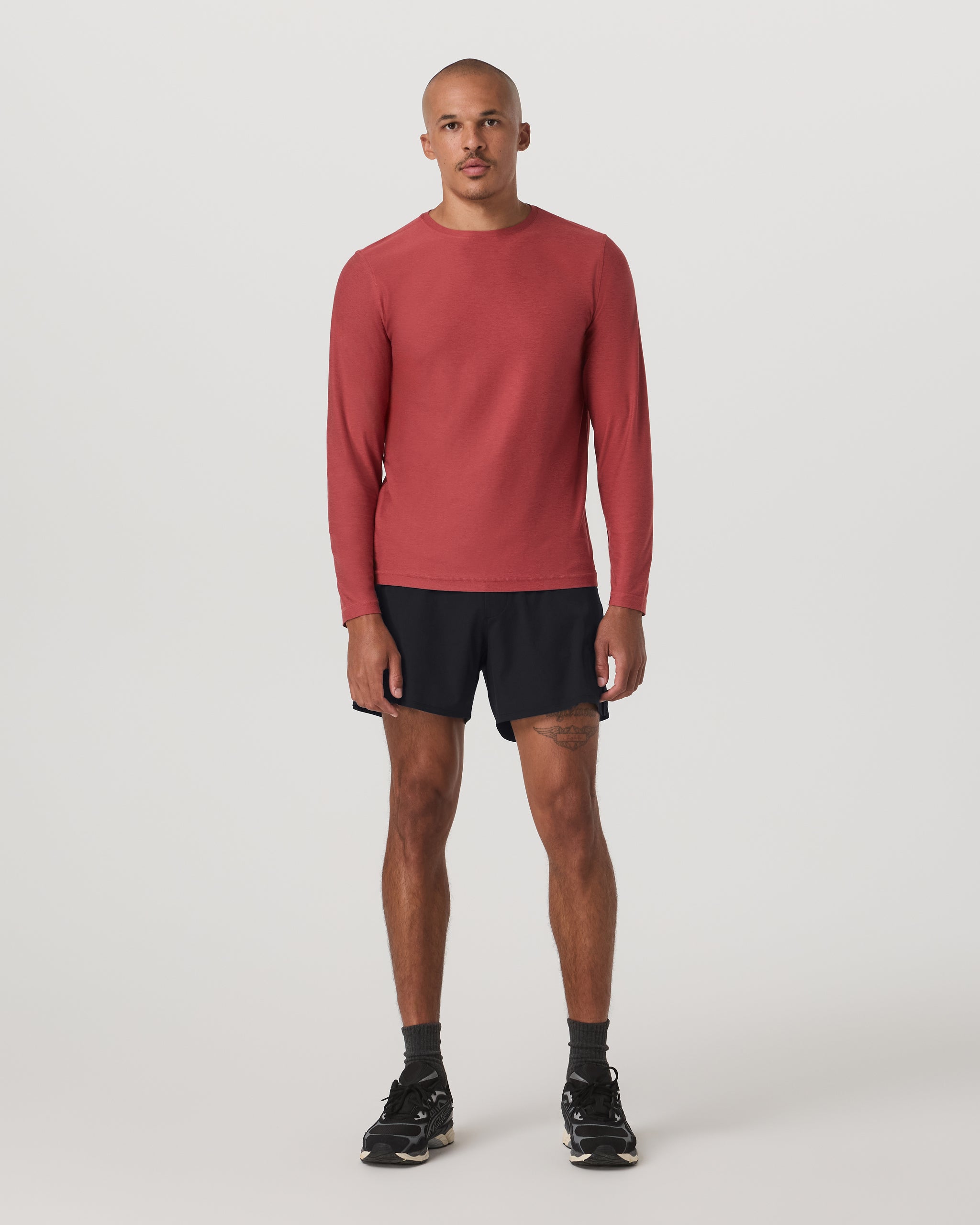 Long Sleeve Strato Tech Tee | Fire Heather - Image 5