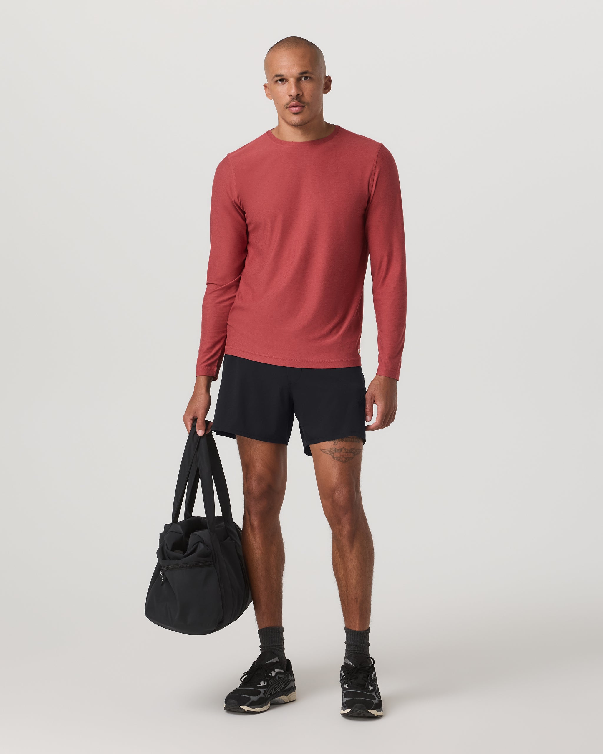 Long Sleeve Strato Tech Tee | Fire Heather - Image 4
