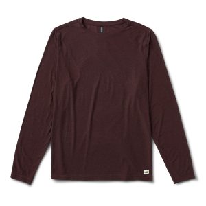 Long Sleeve Strato Tech Tee | Oxblood Heather
