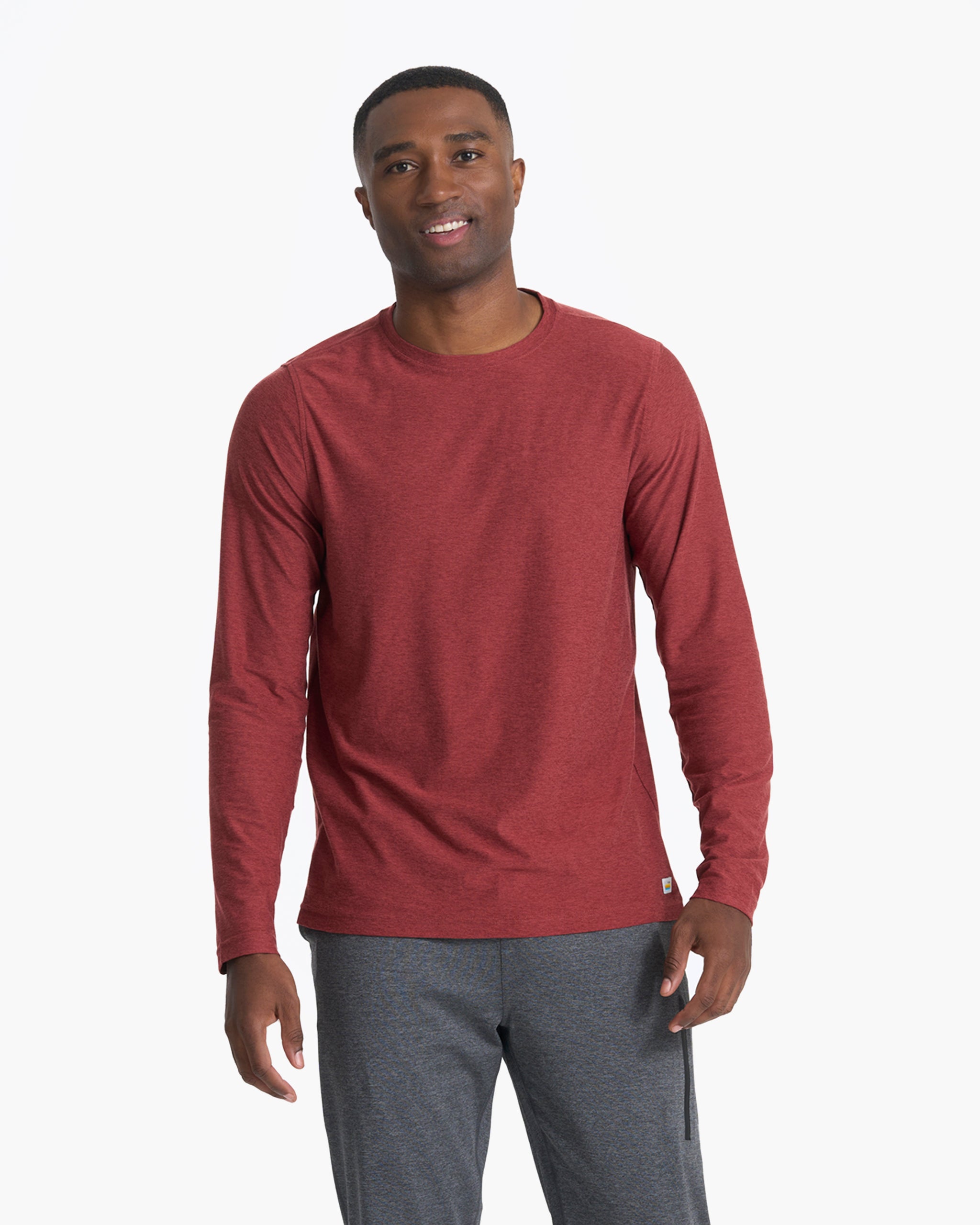 Long Sleeve Strato Tech Tee | Currant Heather