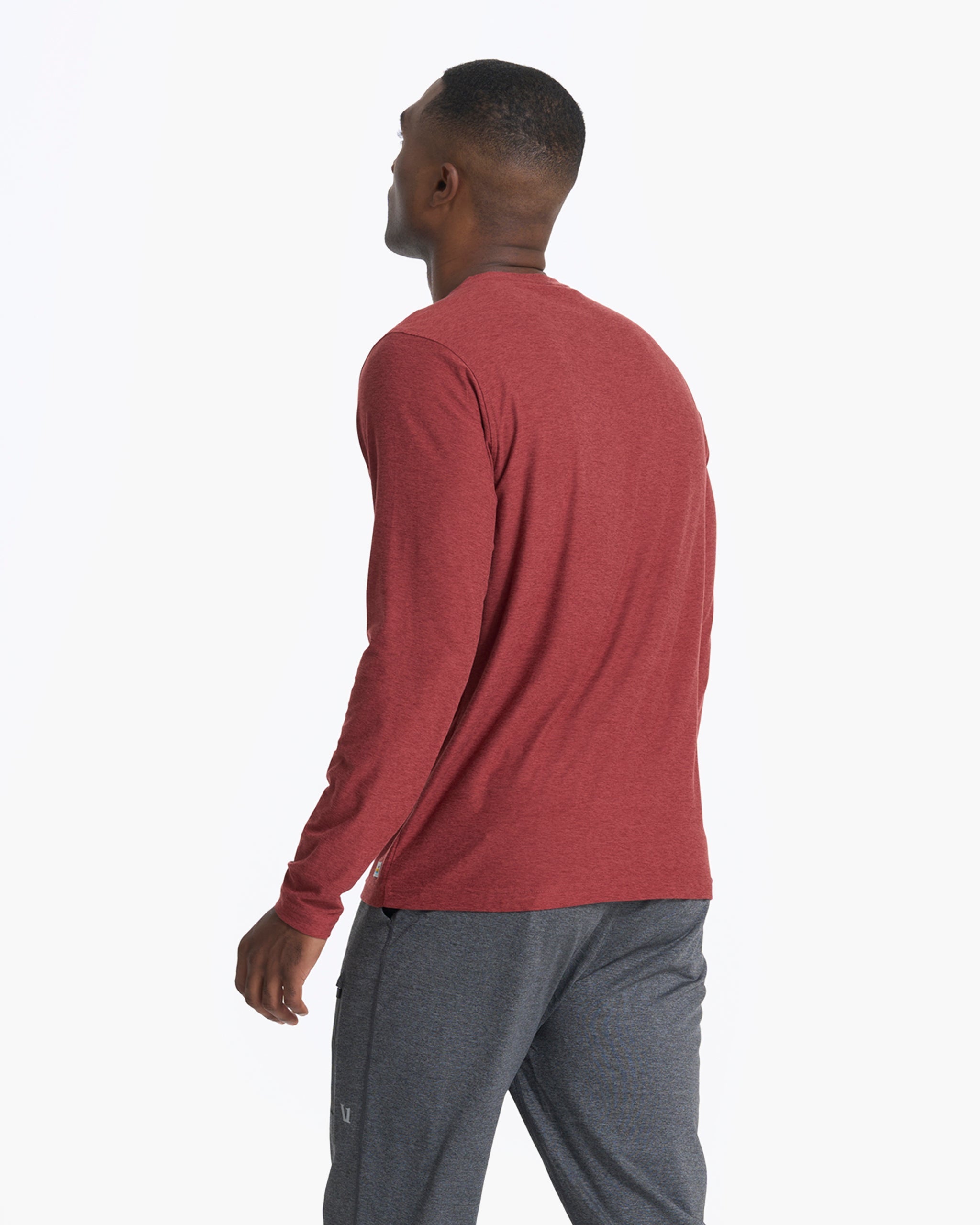 Long Sleeve Strato Tech Tee | Currant Heather - Image 4
