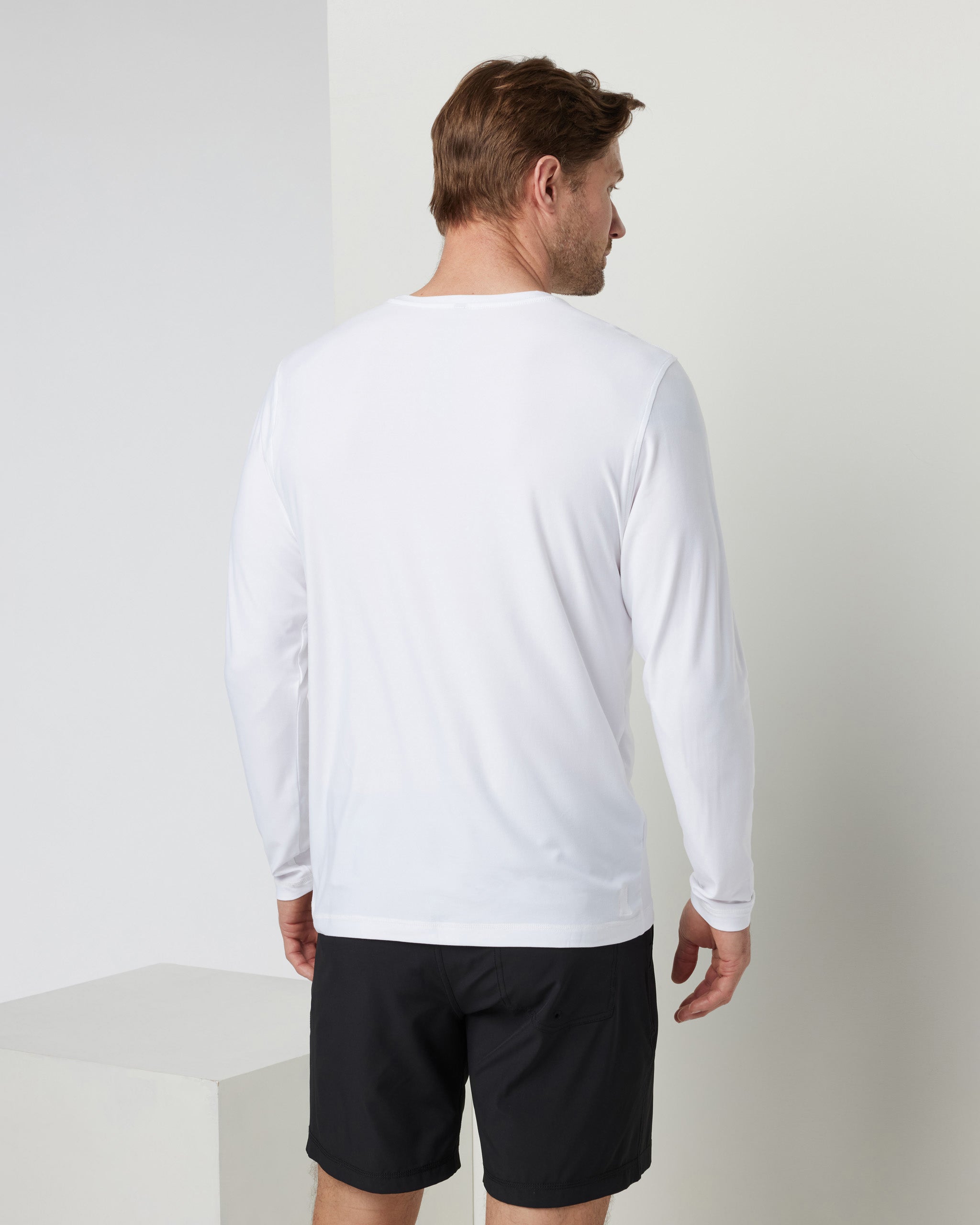 Long Sleeve Strato Tech Tee | White - Image 4