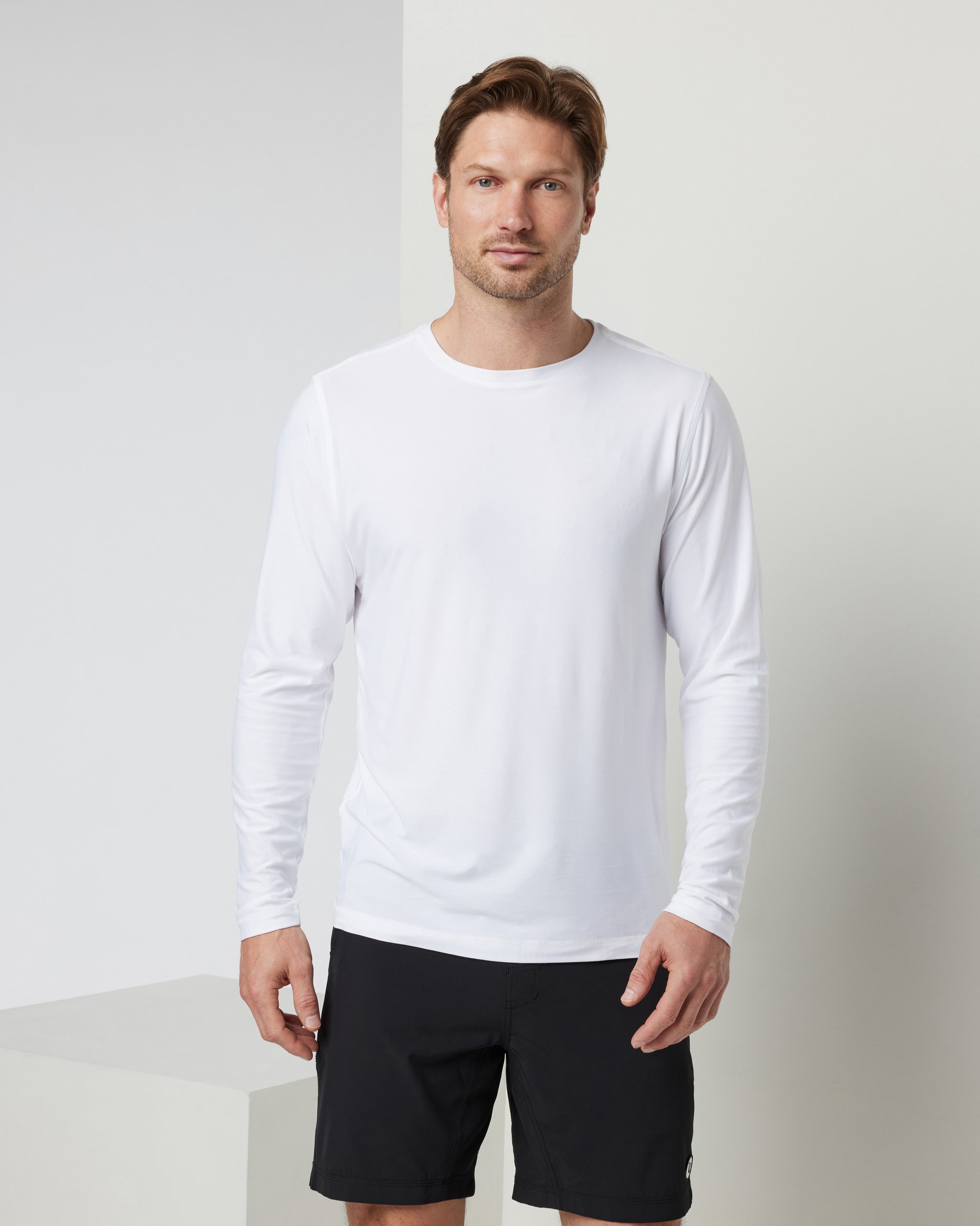 Long Sleeve Strato Tech Tee | White - Image 2