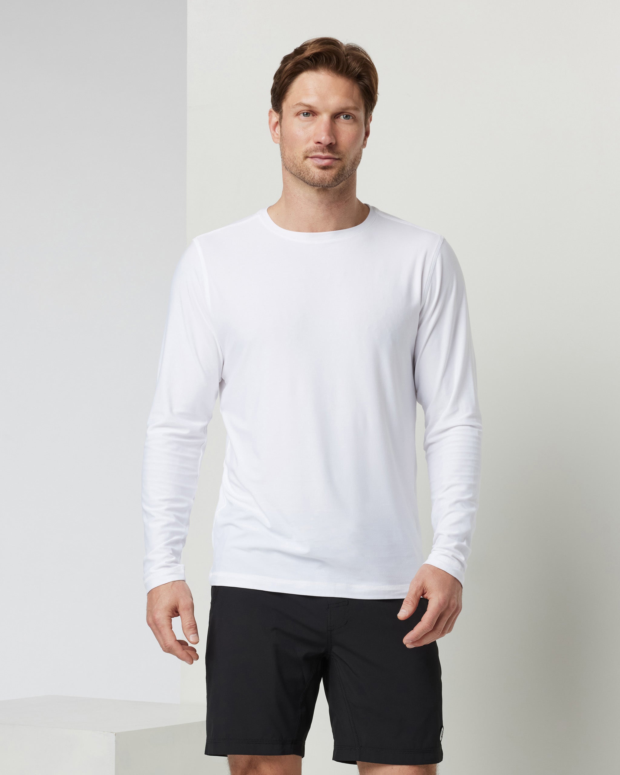 Long Sleeve Strato Tech Tee | White - Image 5