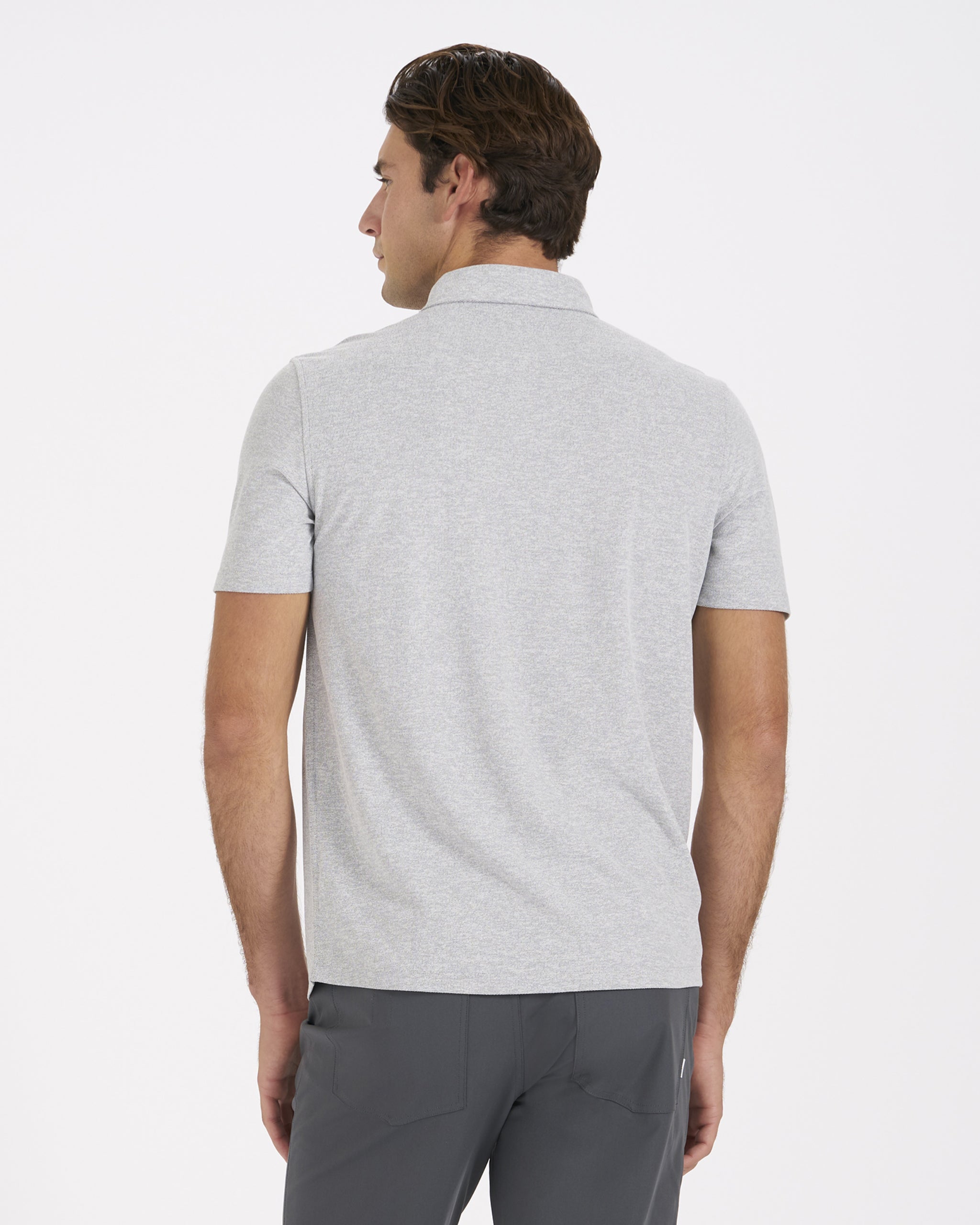 Short Sleeve Ace Button Down | Light Grey - Image 2