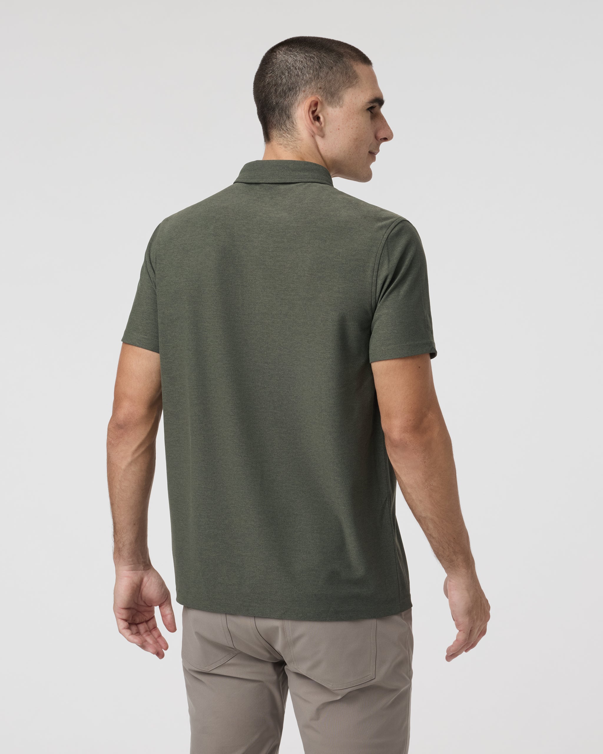 Short Sleeve Ace Button Down | Oregano - Image 3