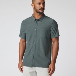 Short-Sleeve Ace Button Down | Smoked Beryl