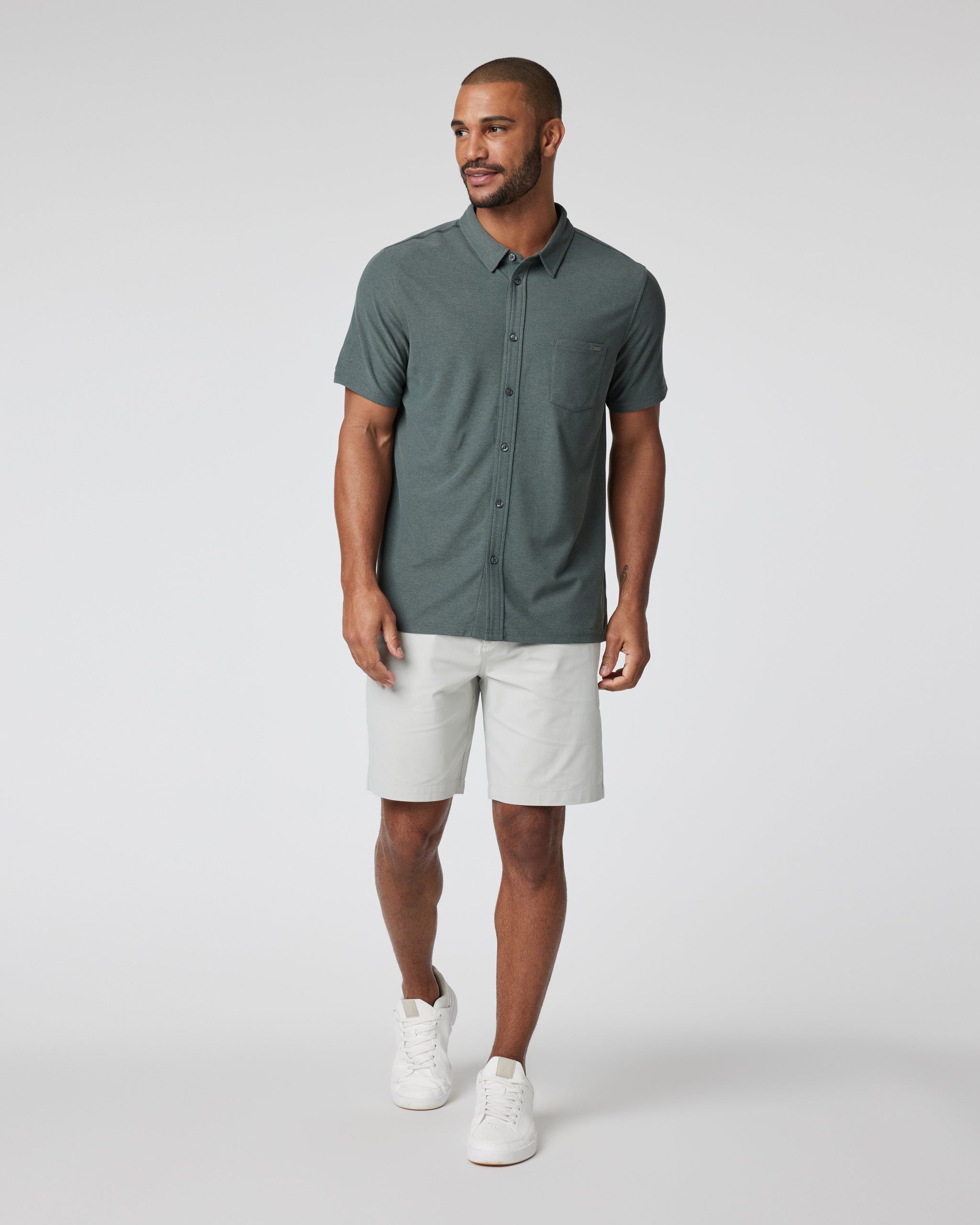 Short-Sleeve Ace Button Down | Smoked Beryl - Image 3
