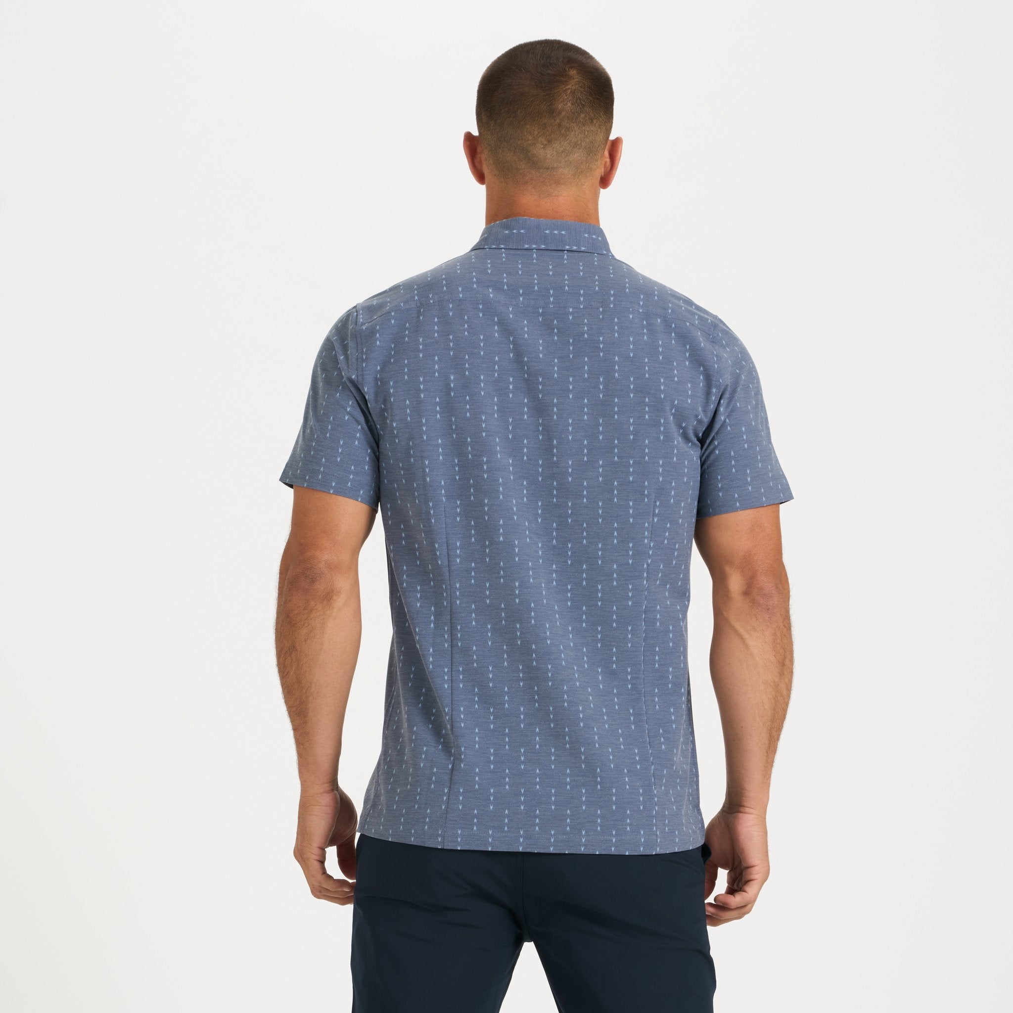 Short-Sleeve Bridge Button Down | Azure Arrows - Image 3
