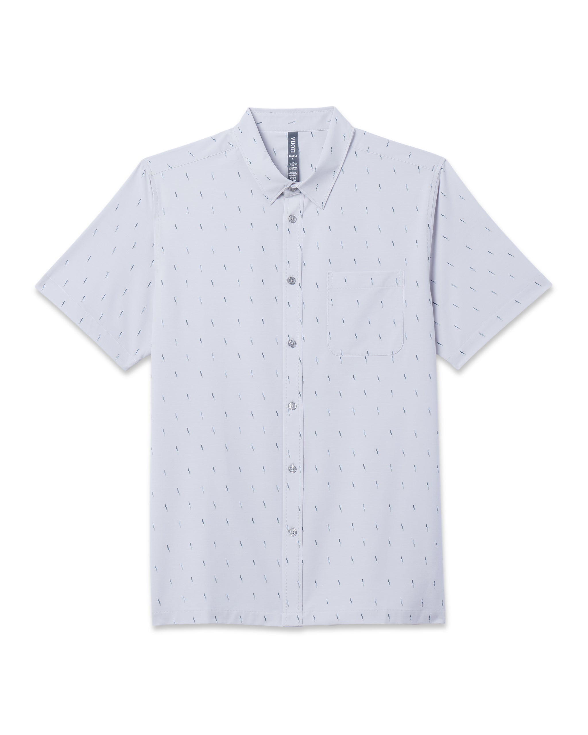 Short Sleeve Bridge Button Down | Frost Grey Triple - Image 4