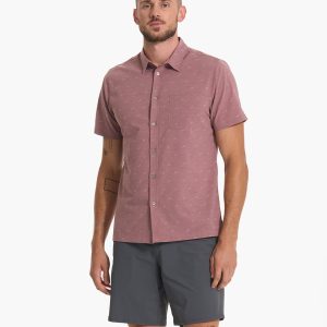 Short Sleeve Bridge Button Down | Light Terracotta Dagger