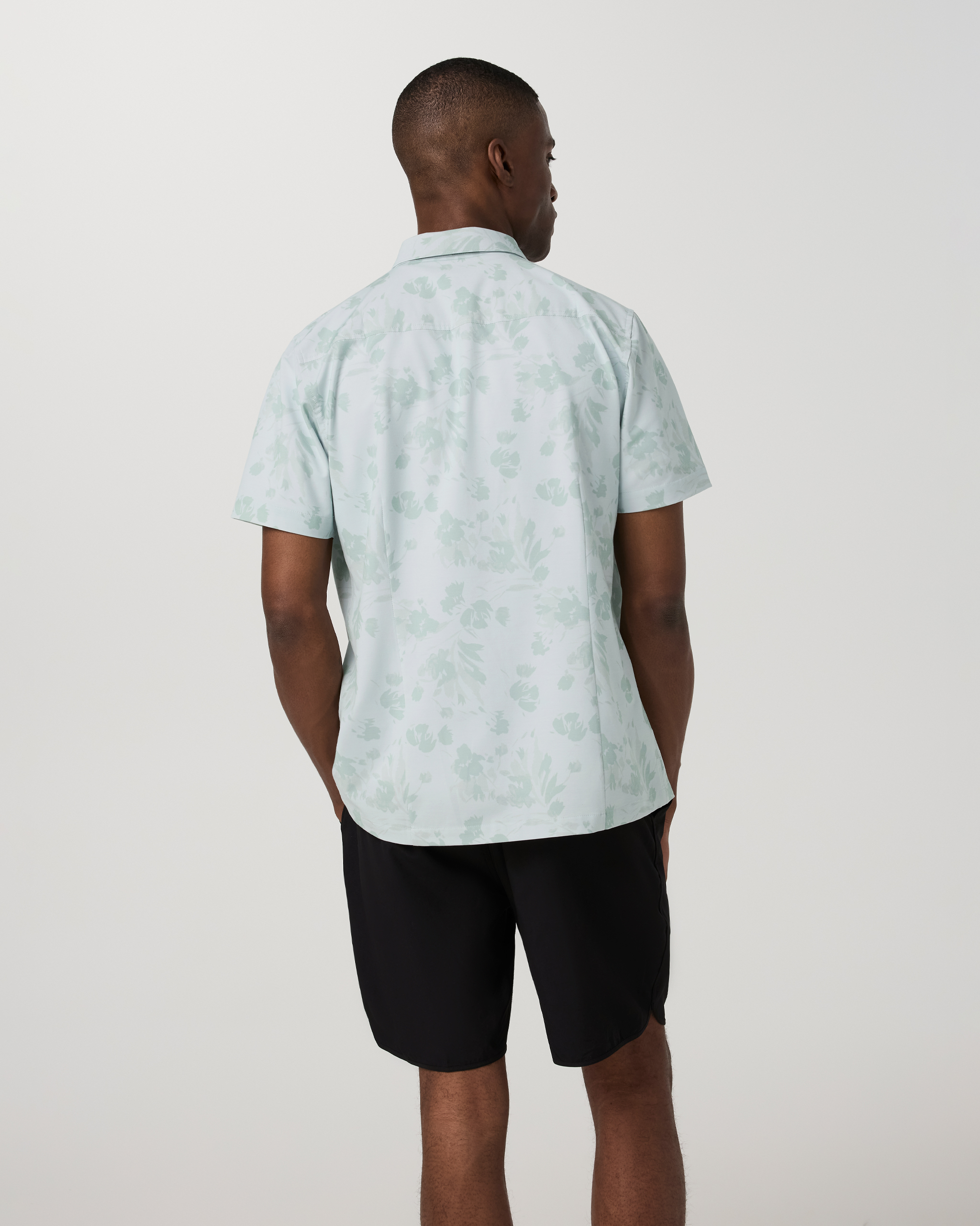 Short Sleeve Bridge Button Down | Storm Blue Fleur - Image 3